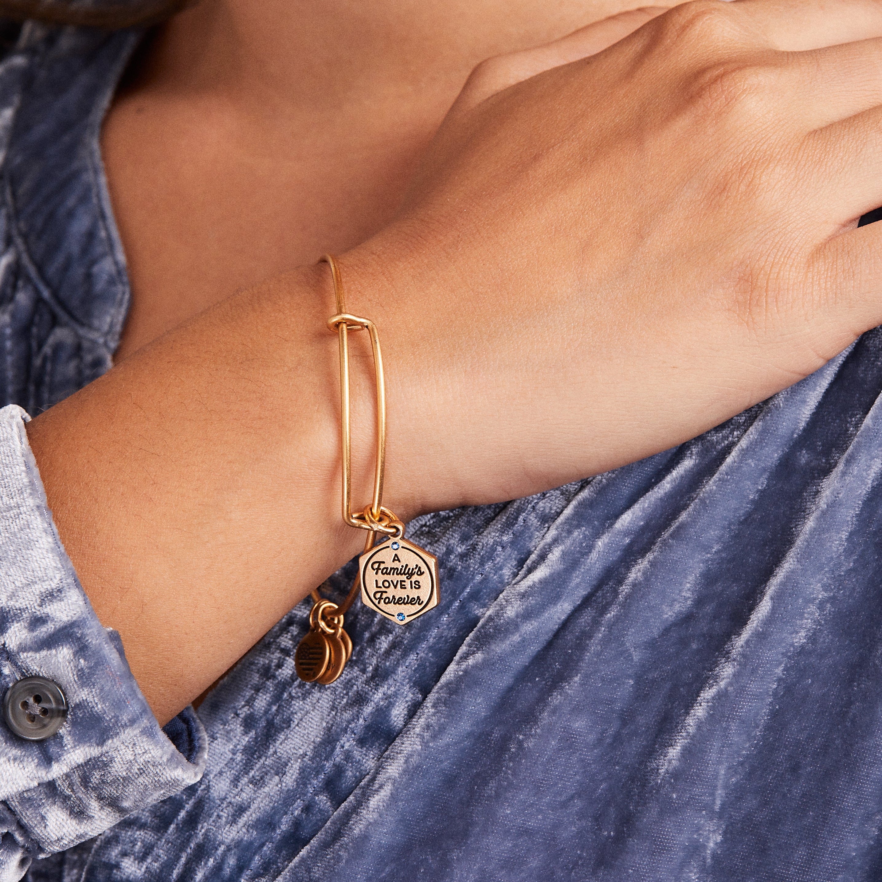 Forever Love Charm Bangle - Elegant Family Jewelry for Women, Gifts for Mom, Wife, Daughter | Perfect for Anniversaries, Birthdays & Special Occasions
