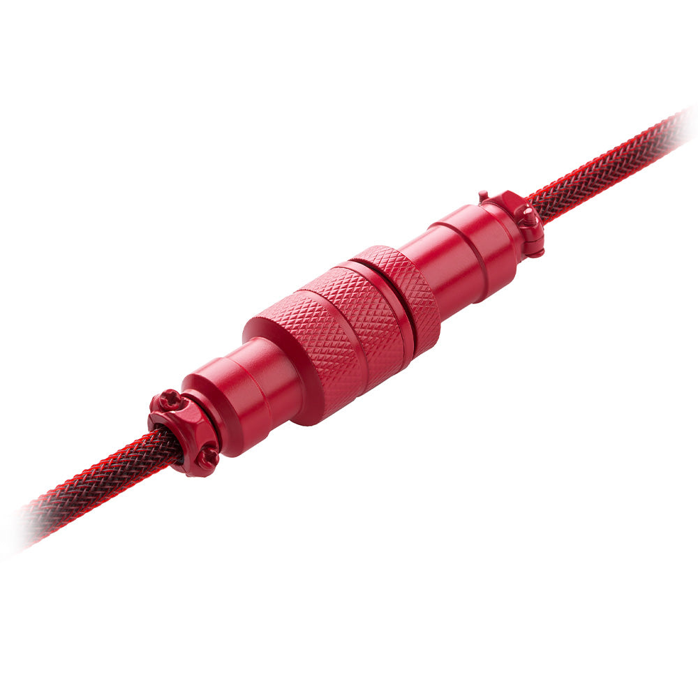 Premium CableMod PRO Coiled Keyboard Cable - Republic Red | USB-C to USB-A Braided Cord for Mechanical Keyboards | Perfect for Gaming Setups & Home Office Workspaces