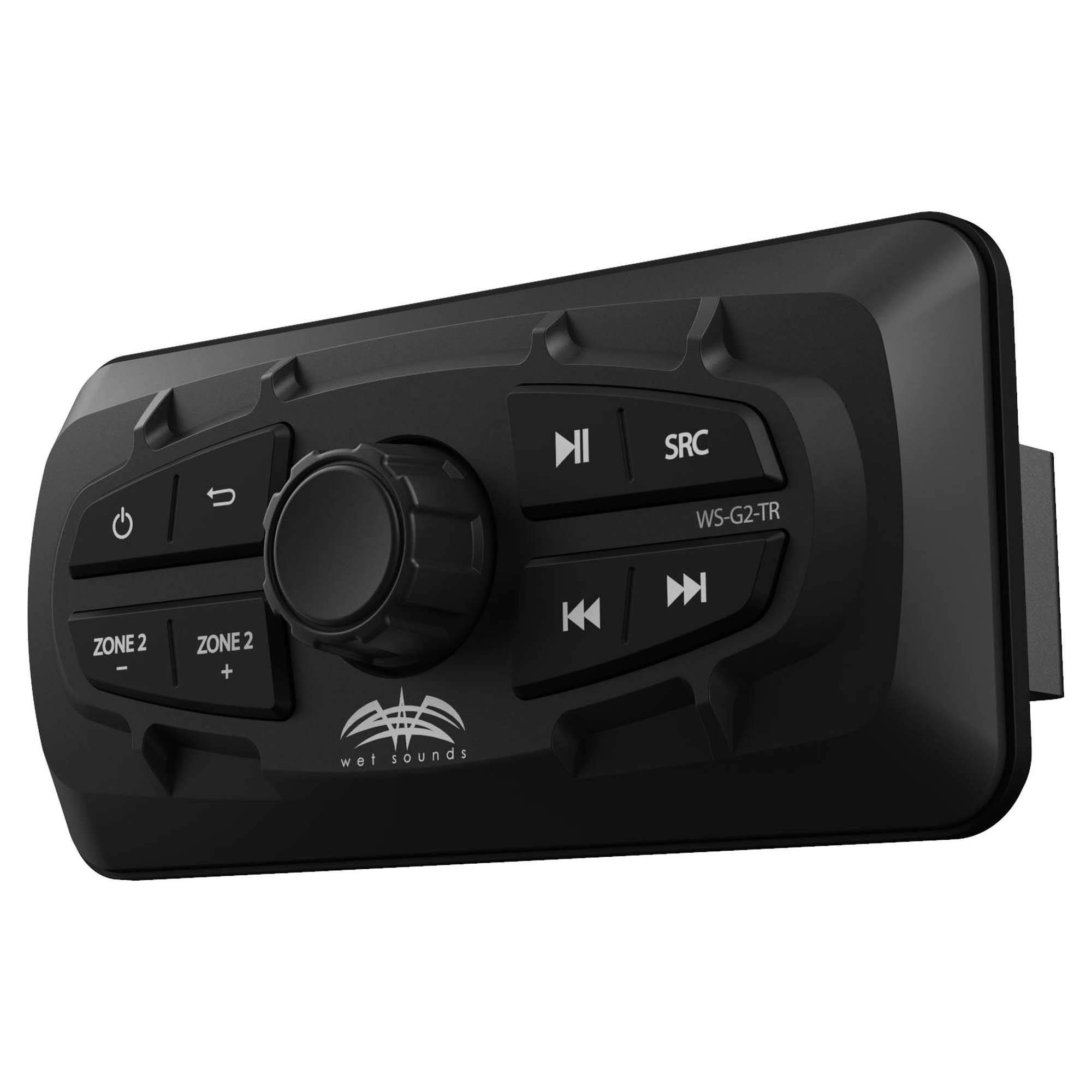 Wet Sounds WS-G2-TR Wired Remote Control for MC-20 Marine Audio System - Perfect for Boat, Yacht, and Watercraft Stereo Control