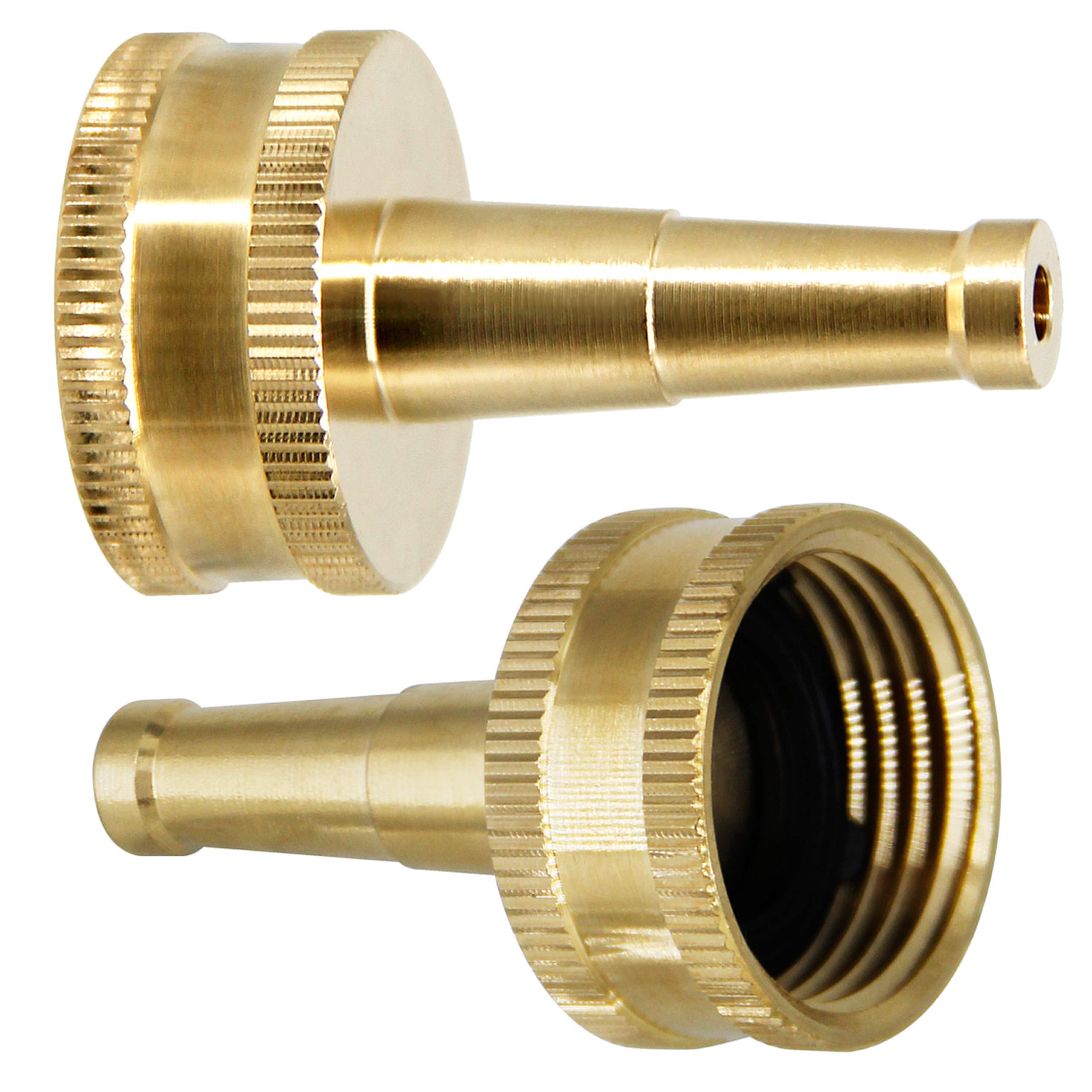 Twinkle Star 2 Pack Brass High Pressure Hose Nozzle - Heavy Duty Water Spray Nozzle with Jet Sweeper Function for Garden, Car Washing & Outdoor Cleaning (Model: TWIS3431)