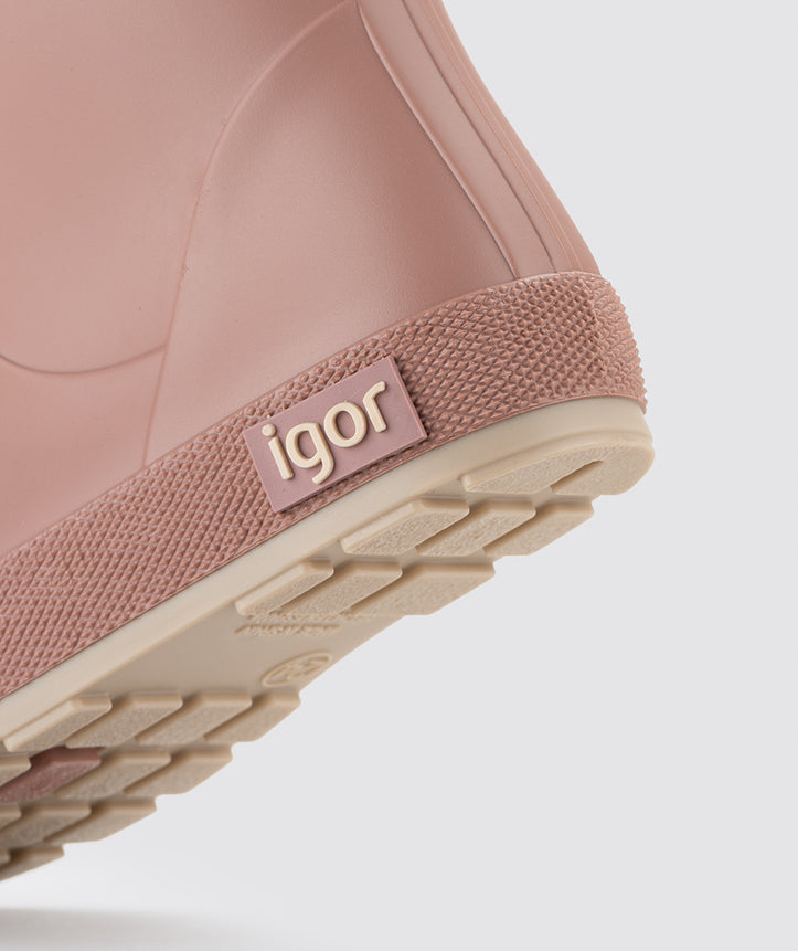 Igor Yogi DK Cuello Rain Boots for Women - Waterproof Ankle Rain Boots with Comfortable Cushioning, Pink - Perfect for Gardening, Walking Dogs & Rainy Day Outfits