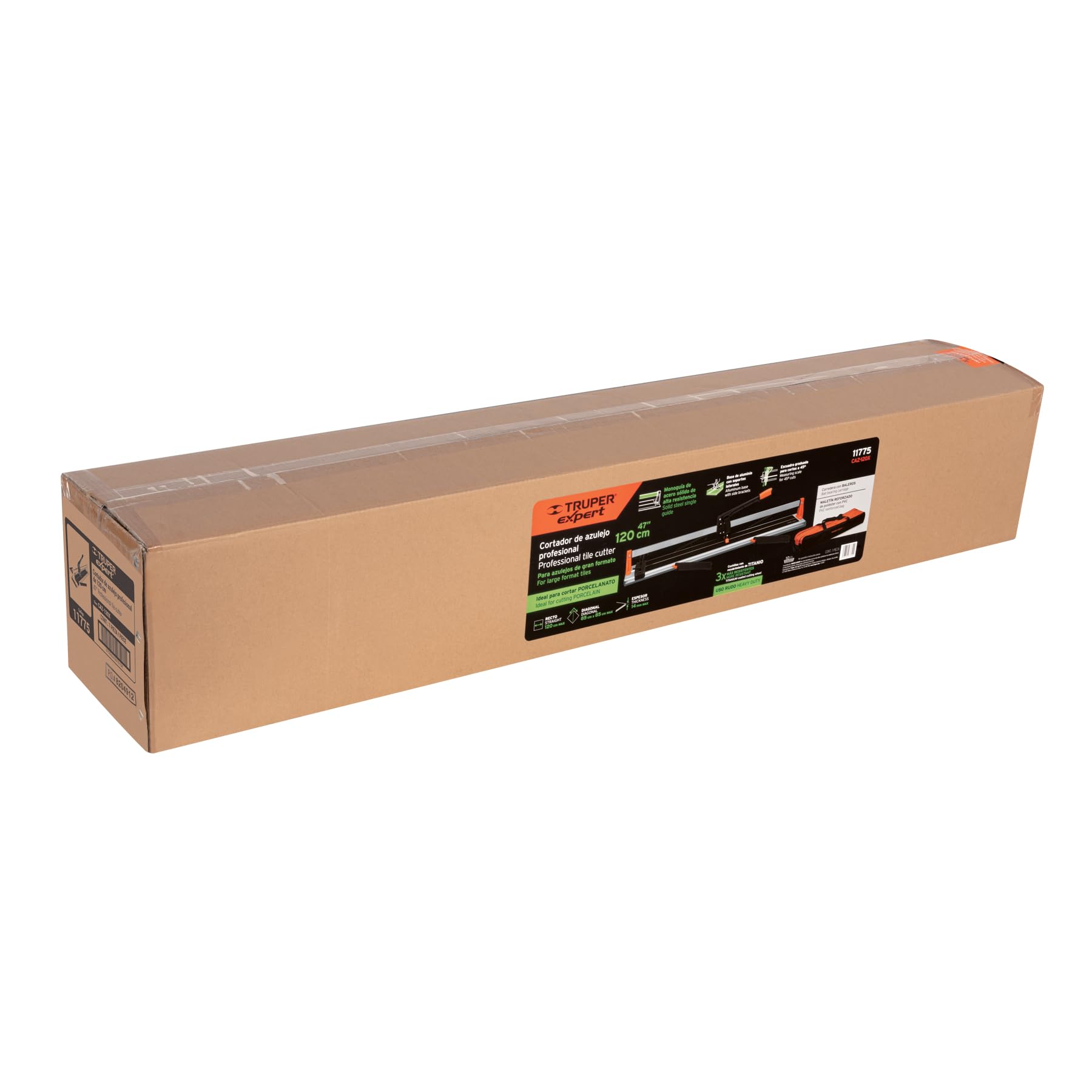 Truper Expert 47-Inch Tile Cutter with Carrying Backpack - Professional Ceramic & Porcelain Tile Cutting Tool for Home Renovation, Bathroom Remodeling, and DIY Flooring Projects