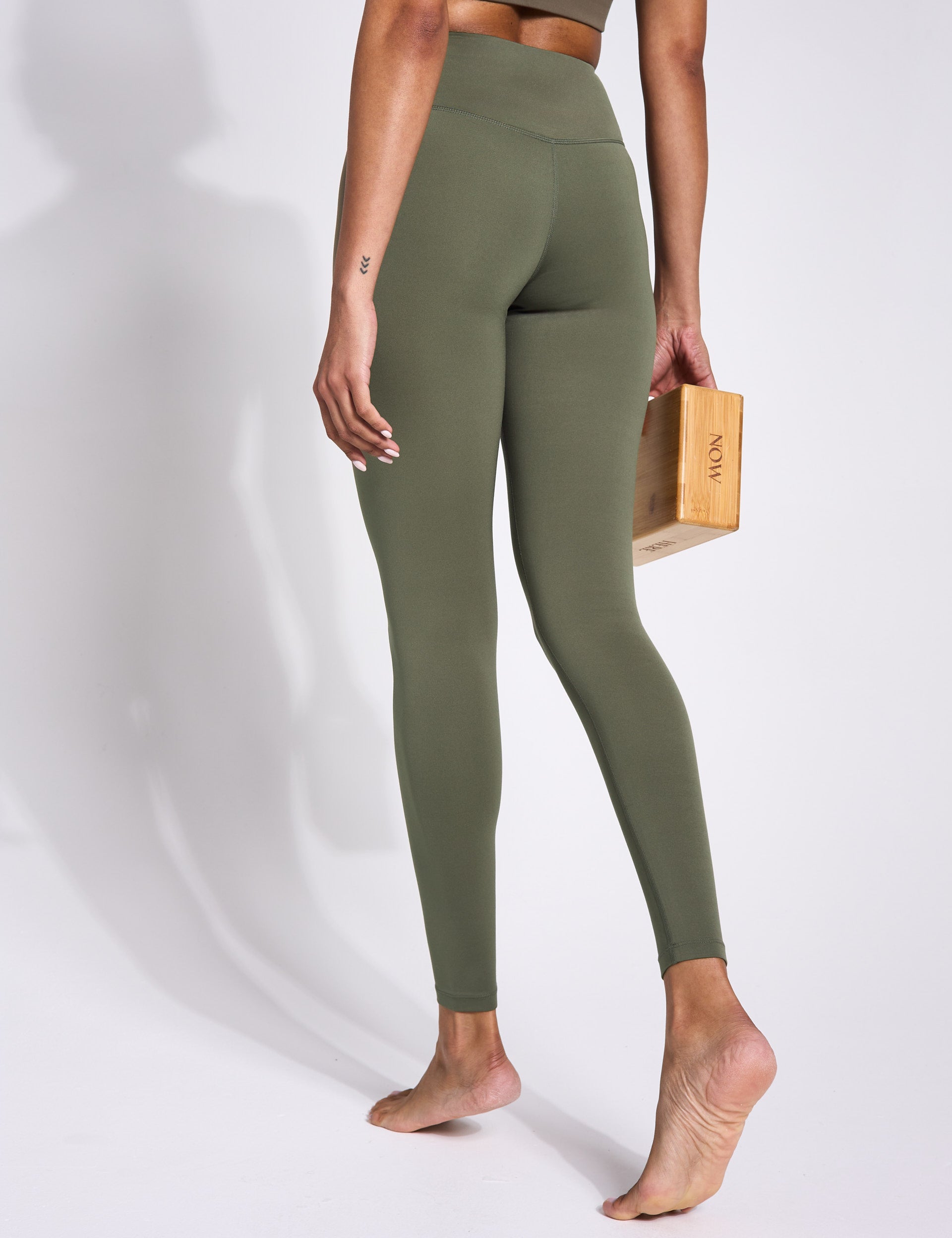 FLOAT High Waisted Yoga Leggings for Women - Comfortable Workout Pants in Cured Green | Perfect for Yoga, Gym & Everyday Wear