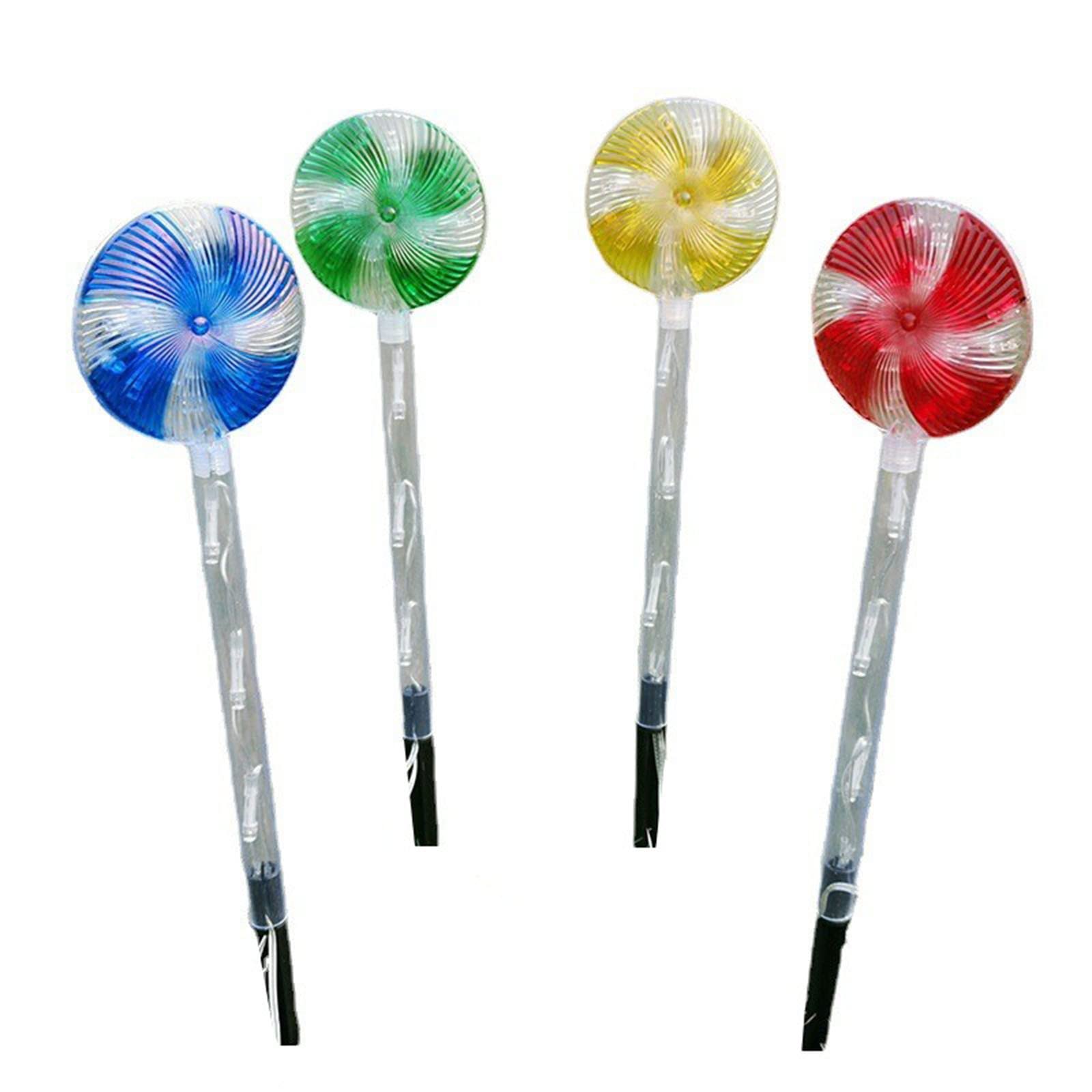 4 Pack Solar Candy Cane Lights Outdoor - Waterproof Lollipop Yard Decorations for Christmas, Garden, Wedding, Patio, Porch - Solar Powered Lawn Stakes for Holiday & Party Decoration