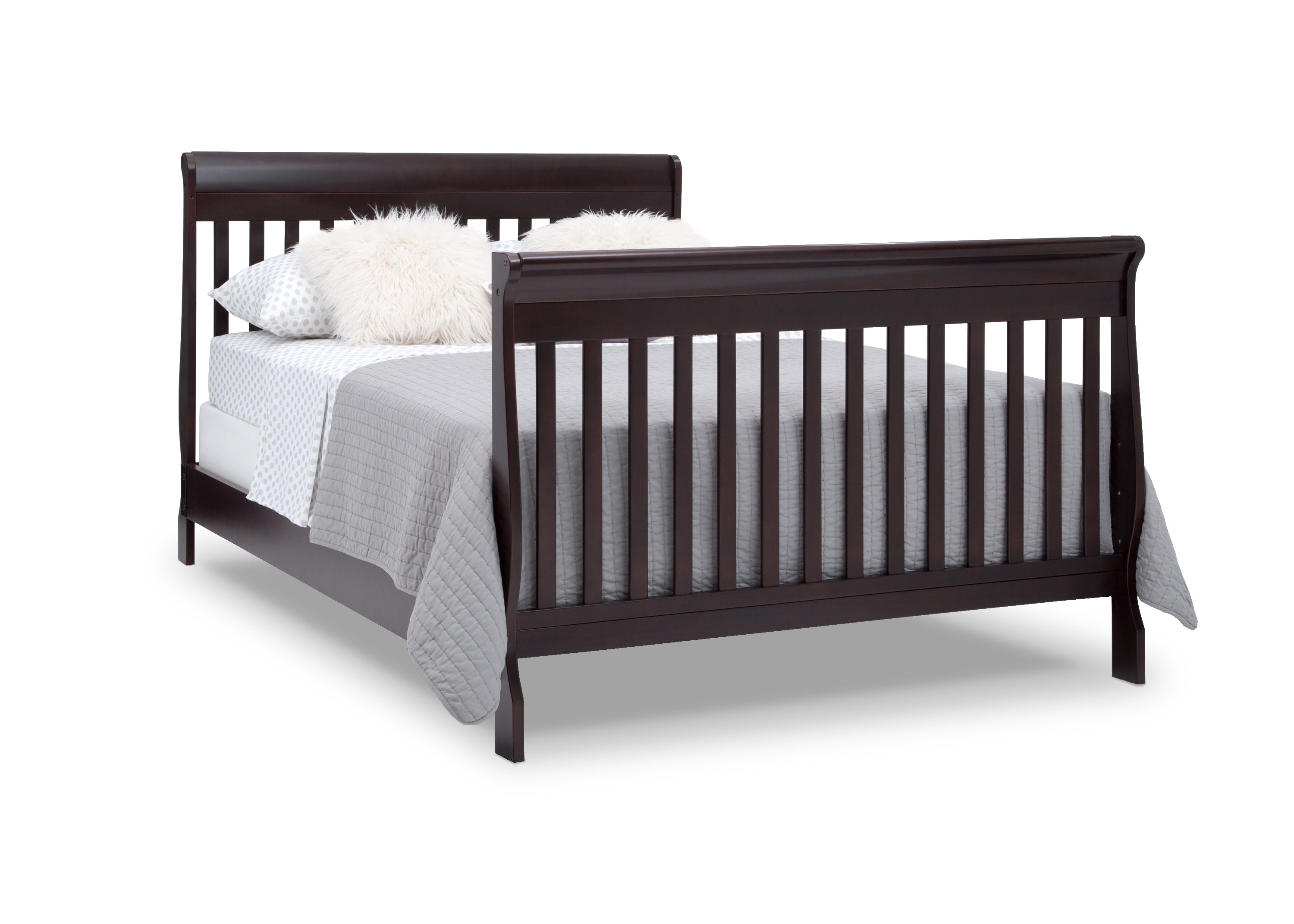 6-in-1 Convertible Baby Crib with Toddler Bed Conversion - Canton White Nursery Furniture for Newborn to Teen - Perfect for Small Spaces & Modern Nurseries