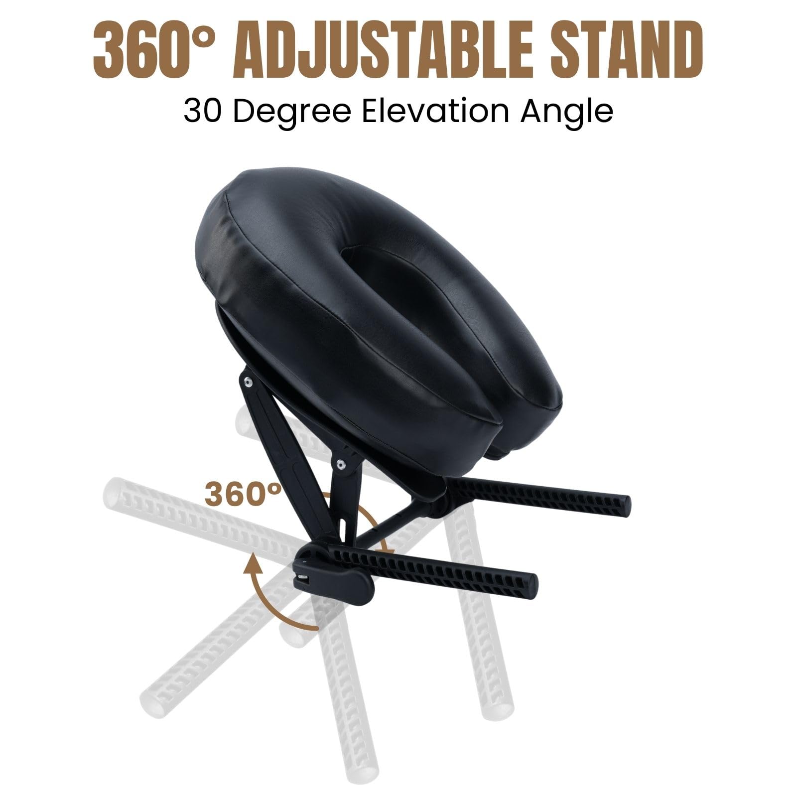 Premium Memory Foam Massage Face Cradle with Adjustable Headrest - Universal Fit for Most Massage Tables - Perfect for Spa, Chiropractic & Physical Therapy Sessions