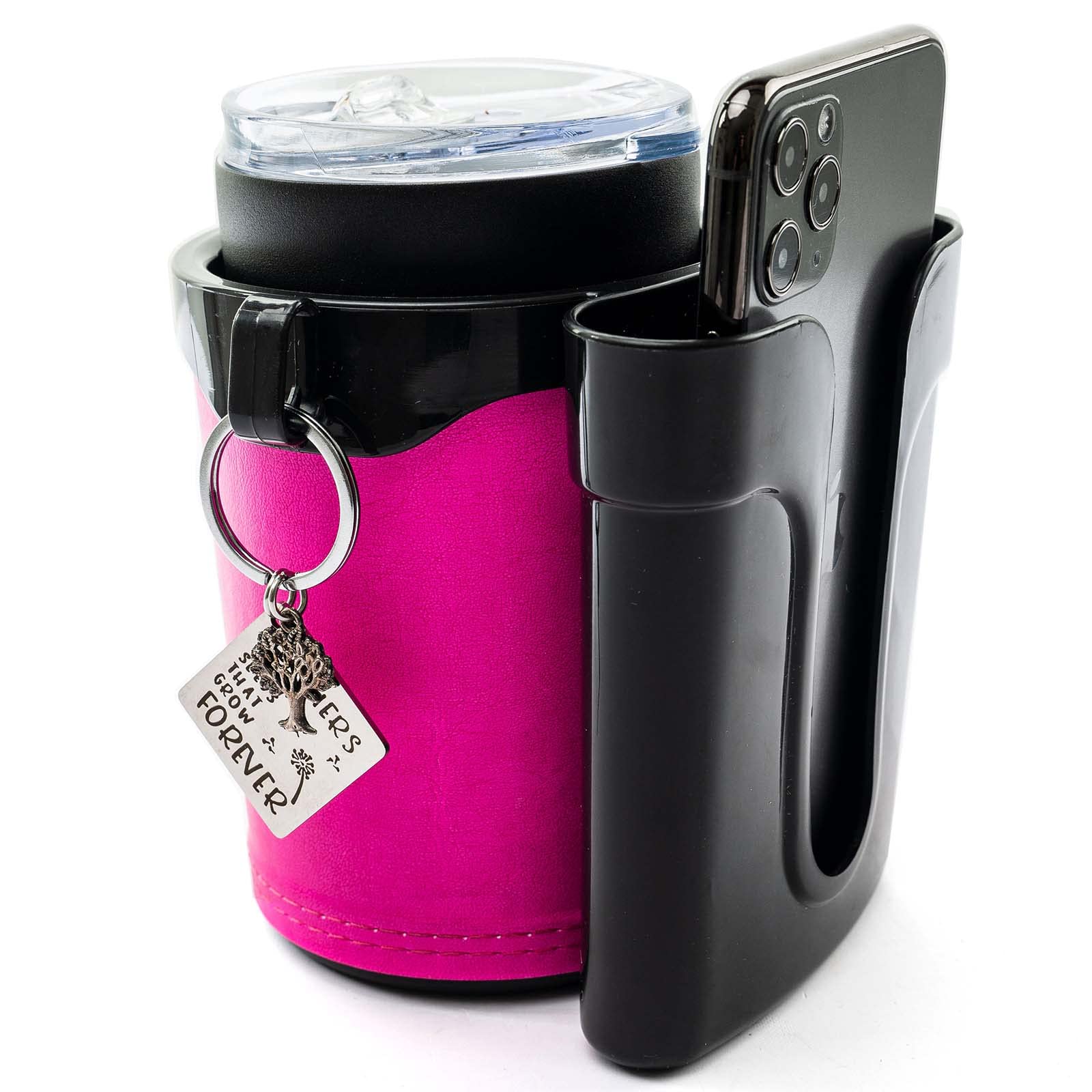 **Adjustable Bike Cup Holder with Phone & Key Holder - Universal Fit for Bicycle, Motorcycle, Scooter & Boat - Perfect for Commuting, Outdoor Adventures & Water Sports**