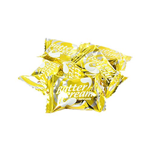 Yankee Traders Butter Cream Toffee Hard Candy - 4lb Bulk Bag | Old-Fashioned Wrapped Candies for Parties, Gifts & Dessert Toppings
