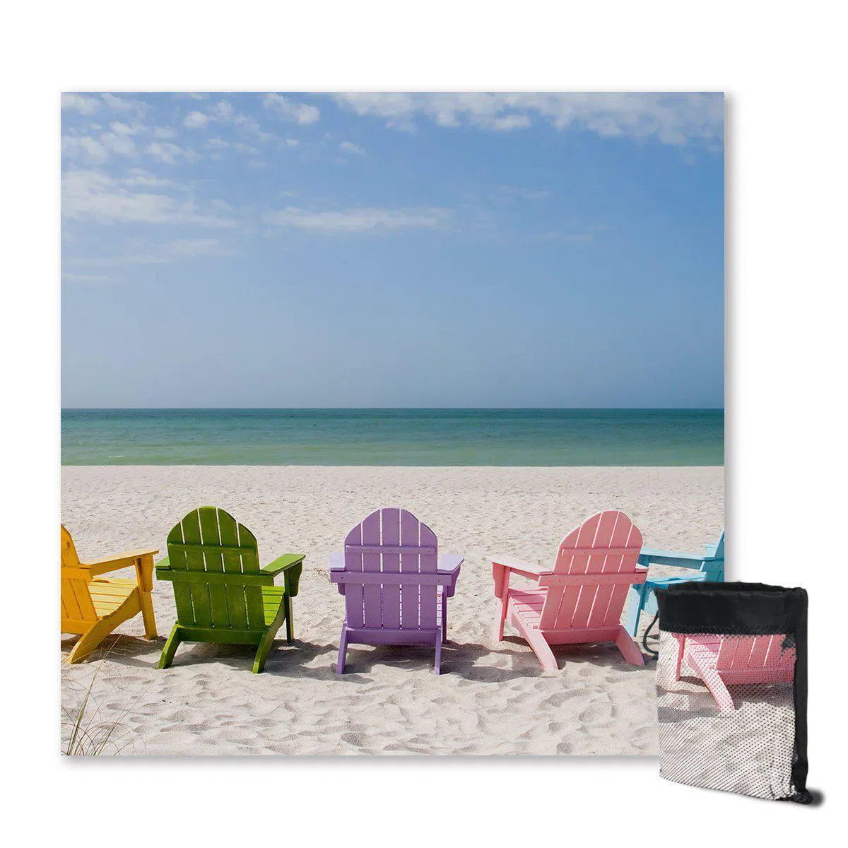 Beachy Dreams Sand Free Towel - Quick Dry Microfiber Beach Blanket for Travel, Picnics & Outdoor Activities - Perfect for Sand-Free Sunbathing by Shore