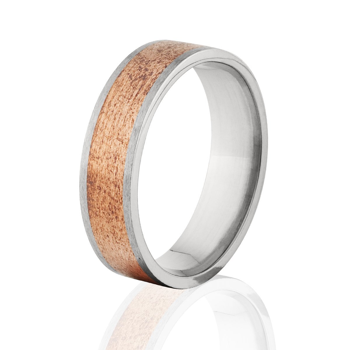 6mm Titanium Wedding Ring with Copper Inlay - Durable & Hypoallergenic Men's Wedding Band - Perfect for Engagements, Anniversaries & Everyday Wear