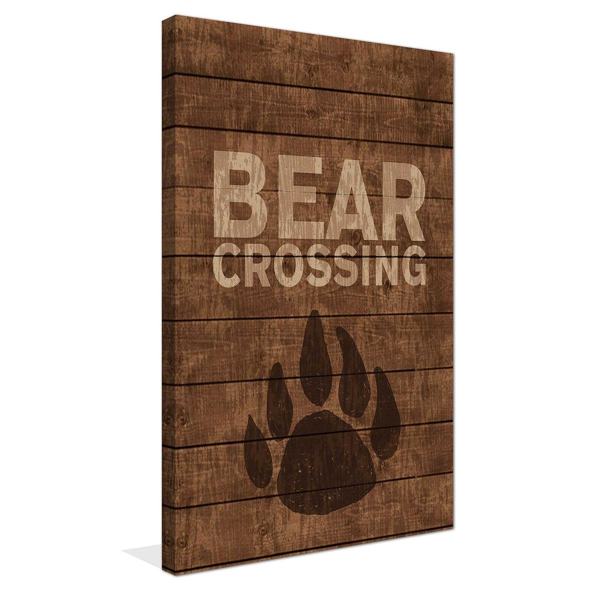 Bear Crossing Print on Canvas - Stunning Wildlife Wall Art for Living Room, Bedroom & Office Decor
