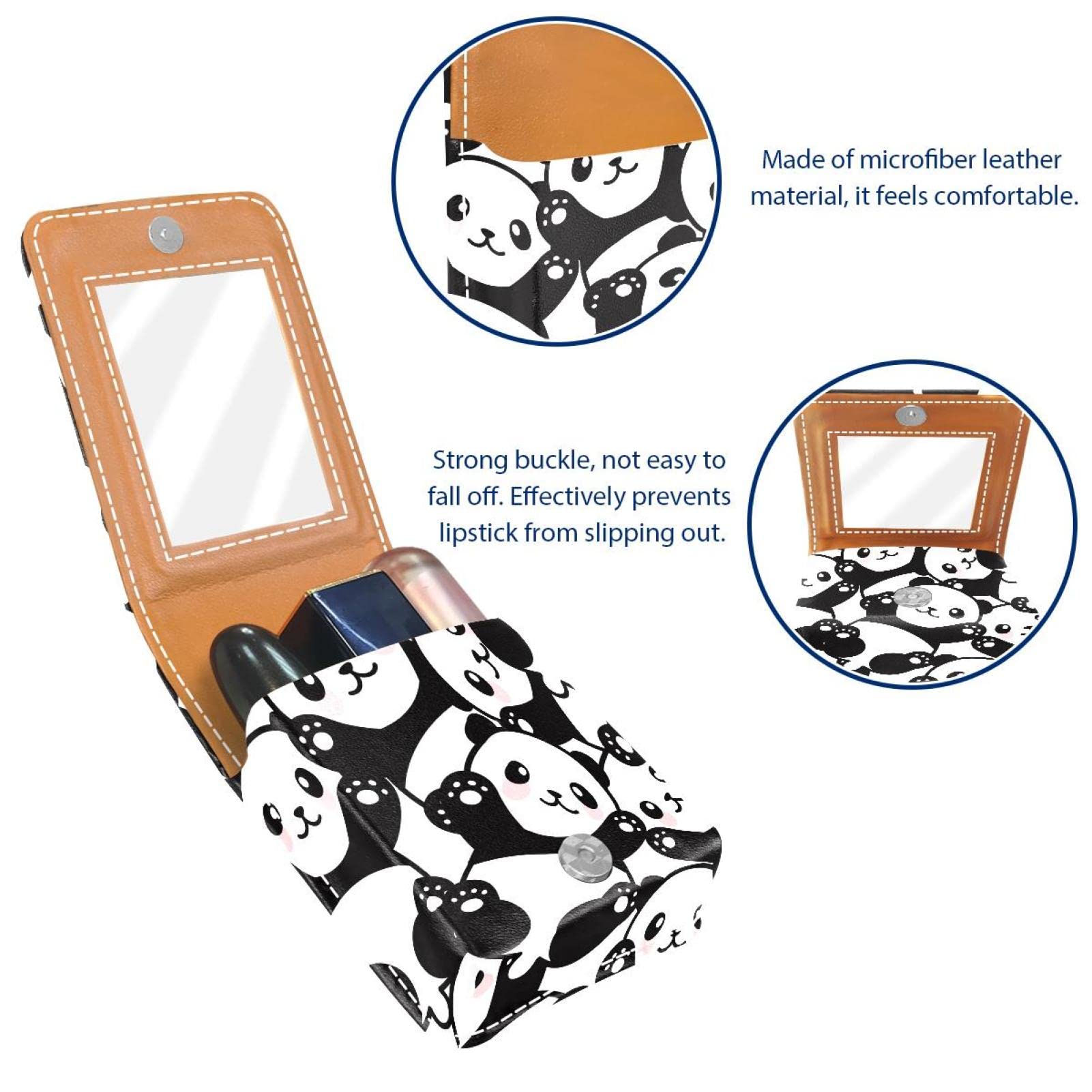 Personalized Lipstick Case - Cute Panda Design Portable Makeup Bag & Cosmetic Pouch Organizer for Women | Perfect for Travel, Daily Use & Gift Giving