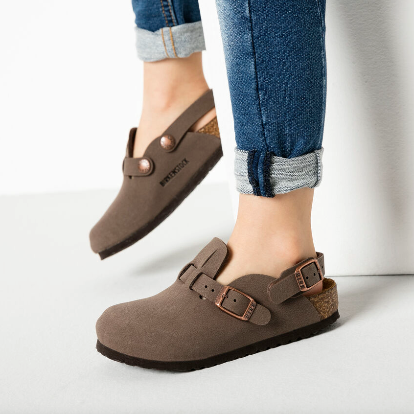 Birkenstock Kay Kids Birkibuc Sandals in Mocha - Comfortable & Durable Leather Footwear for Boys & Girls - Perfect for School, Play & Outdoor Activities