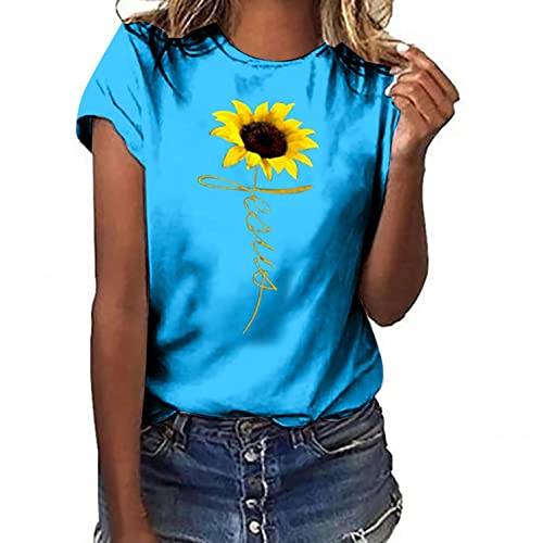 Plus Size Women's Casual Summer Short Sleeve Graphic Tee Shirts - Trendy Tunic & Raglan Tops for Everyday Wear, Work & Weekend Outfits