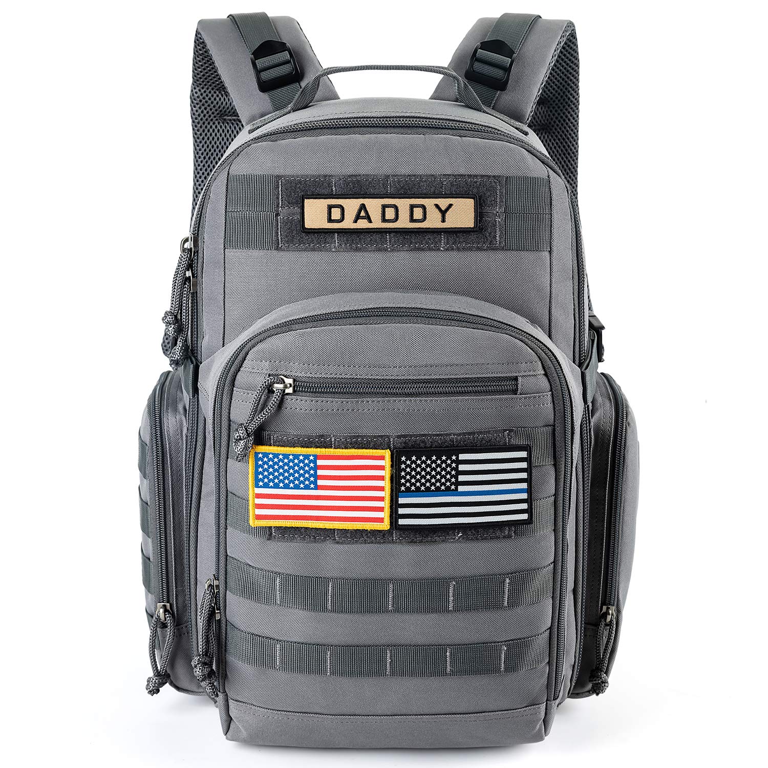 MIRACOL Military Tactical Diaper Backpack for Men - Large Waterproof Baby Bag for Hiking, Travel, Camping - Army Green Daddy Gear Backpack for Outdoor Enthusiasts | Perfect for Dads on the Go, Family Outings & Adventure Trips