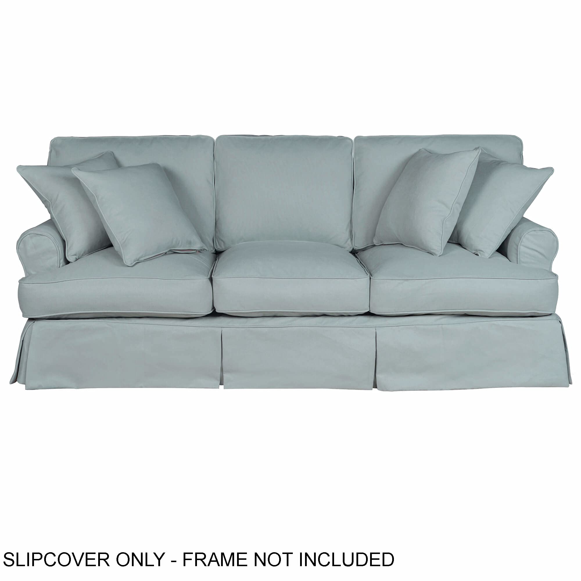 Sunset Trading Horizon Sofa Slipcover - Adjustable Stretchable Furniture Cover, Aqua Blue - Perfect for Living Room, Sectional, Loveseat & Recliner Protection