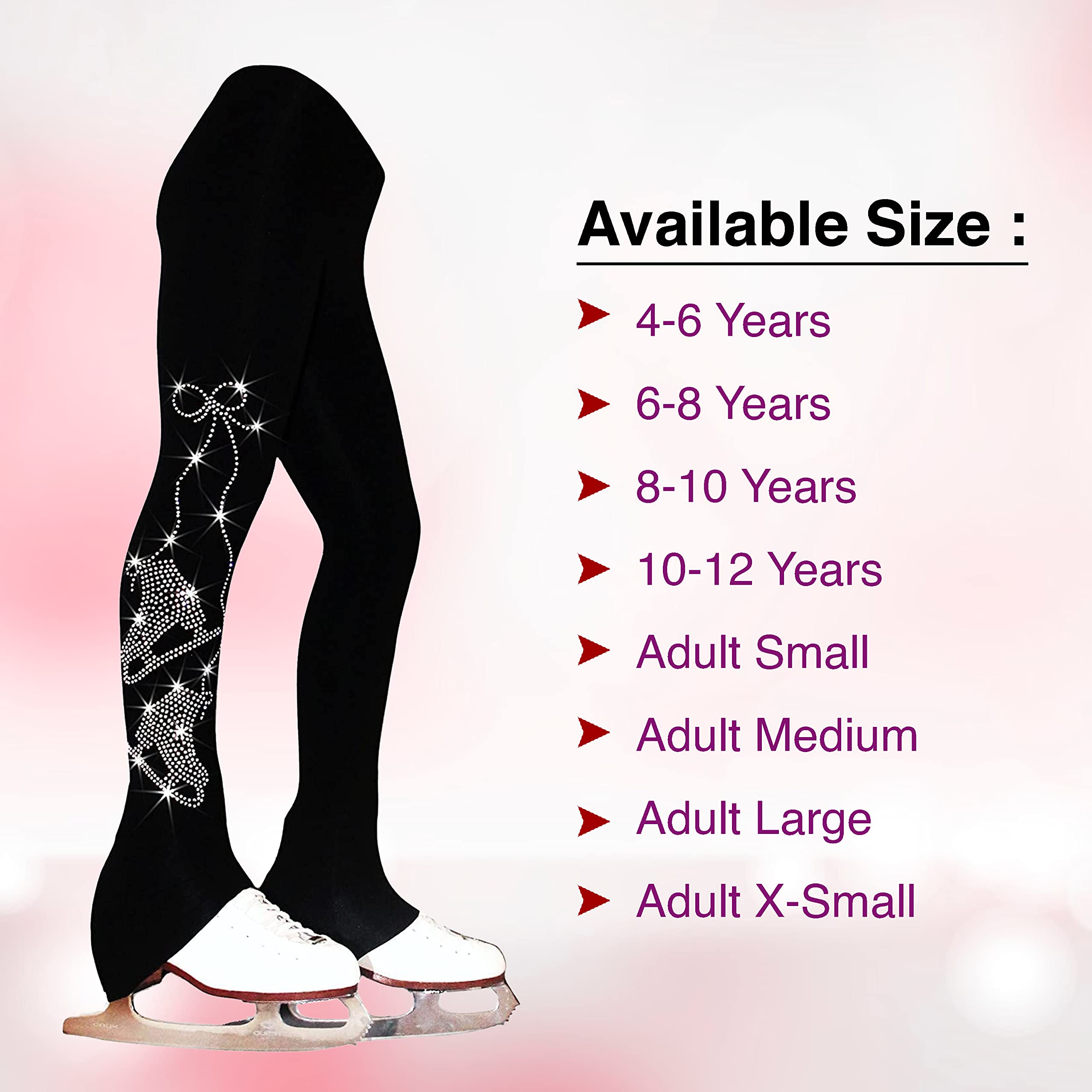 Polartec Ice Fire Figure Skating Pants with Rhinestone Design - Includes Matching Skates | Warm & Stylish Performance Wear for Competitions & Practice
