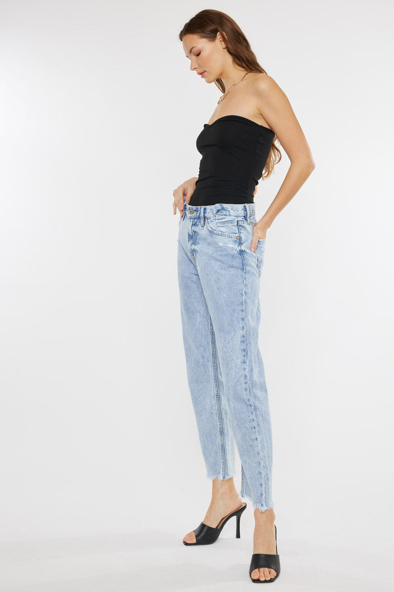 Meadow High Rise Straight Leg Jeans for Women - Stretchy Denim Pants, Comfortable & Flattering Fit - Perfect for Casual Wear, Office & Date Nights