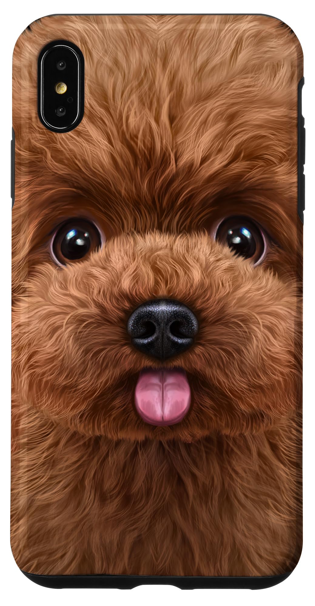 iPhone XS Max Case with Cute Apricot Toy Poodle Design - Durable Protective Phone Cover for Dog Lovers | Perfect for Everyday Use, Travel & Gift Giving