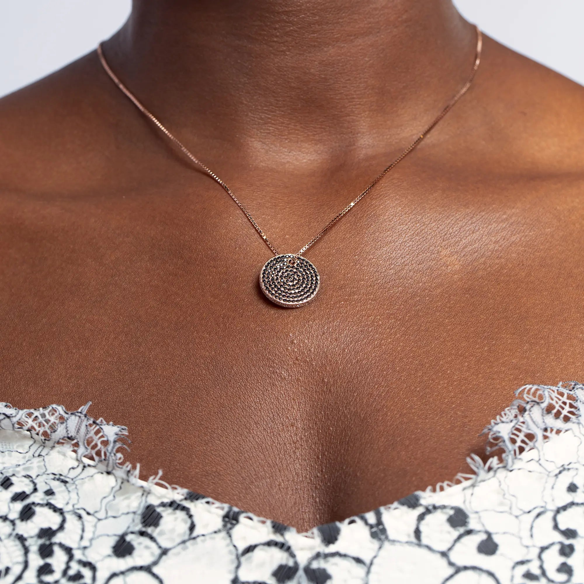 Reversible Rose Gold Necklace for Women - Elegant 18K Gold Plated Pendant Jewelry - Perfect for Parties, Weddings & Everyday Wear