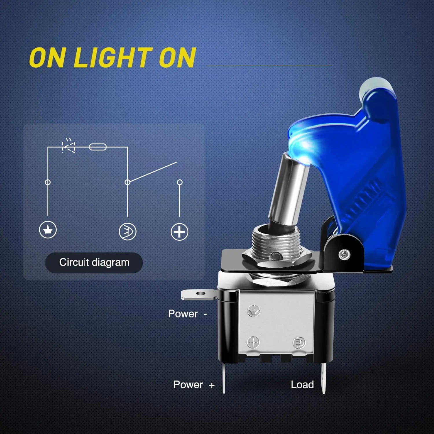 3 Gang 3 Pin SPST ON/Off Blue LED Rocker Switch Panel with Flip Cover - Perfect for Marine, RV, Automotive and Industrial Control Panels