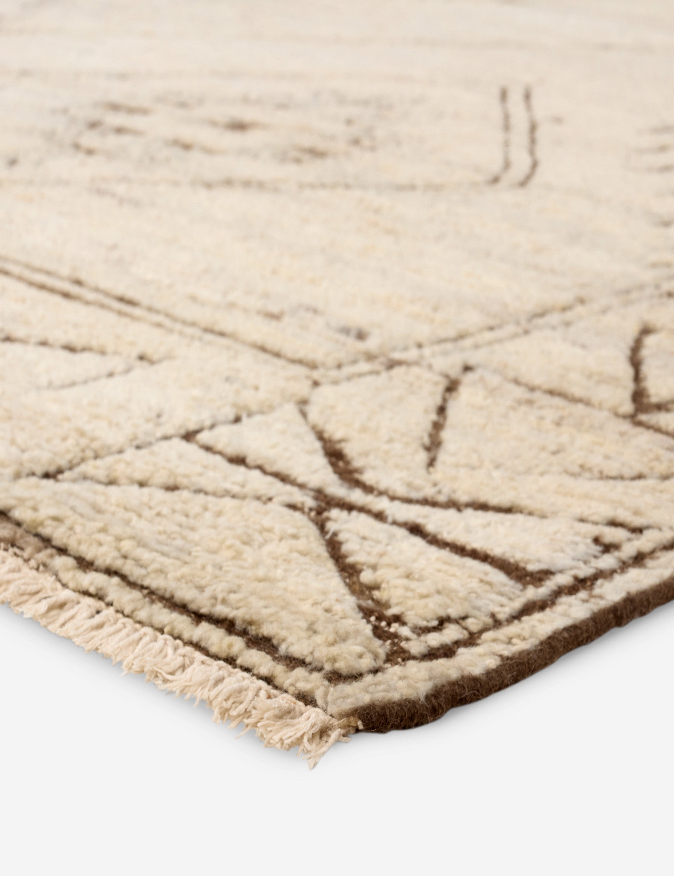 Bethia Hand Knotted Wool Moroccan Style Rug - Authentic Bohemian Design for Living Room, Bedroom & Home Decor | Soft & Durable Floor Covering