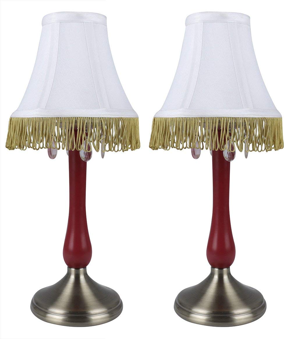 Ruby Red With White/Gold Fringe
