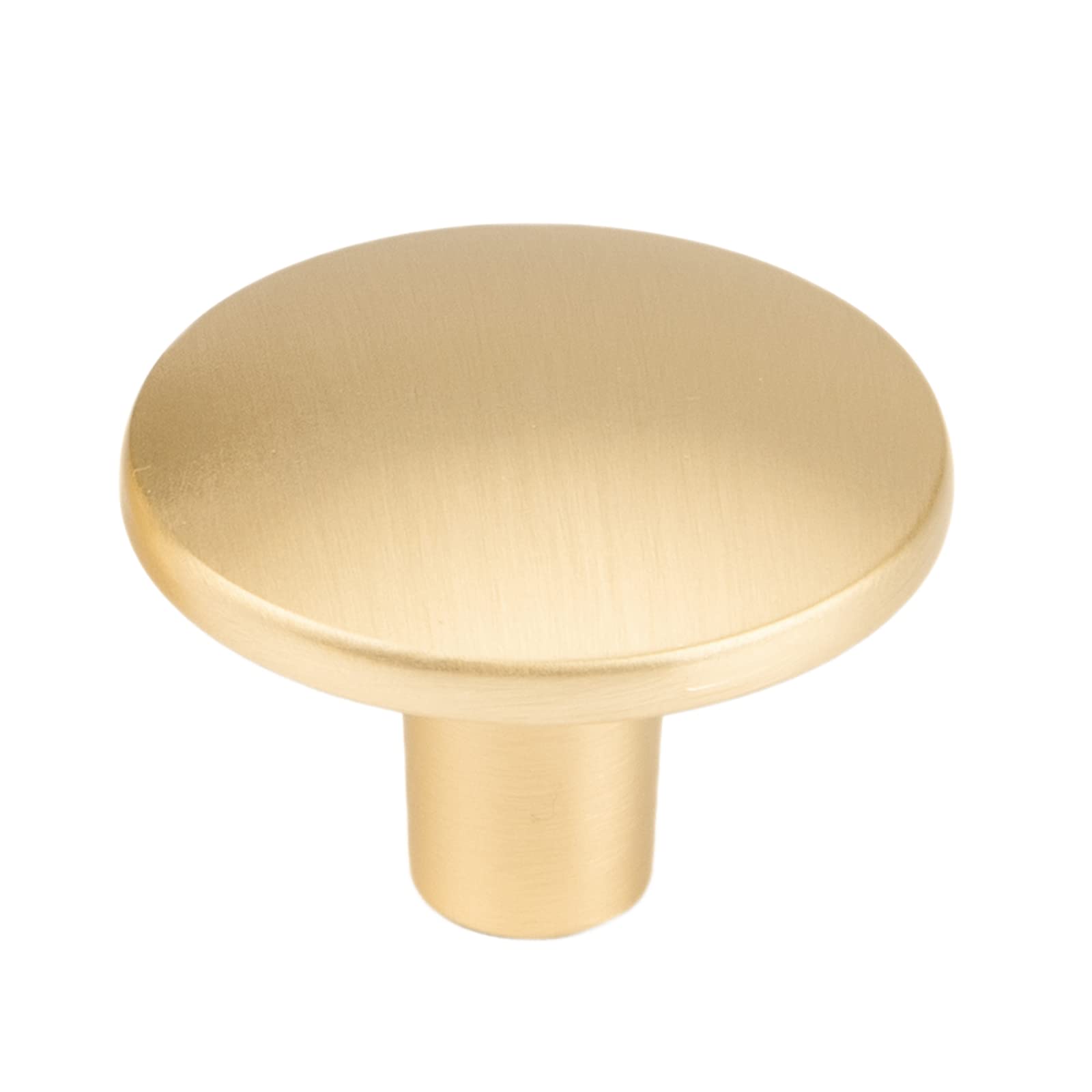 10 Pack Brushed Gold Cabinet Knobs - Elegant Round Drawer Pulls for Kitchen, Bathroom & Bedroom Cabinets | Perfect for Home Renovation & Furniture Upgrade