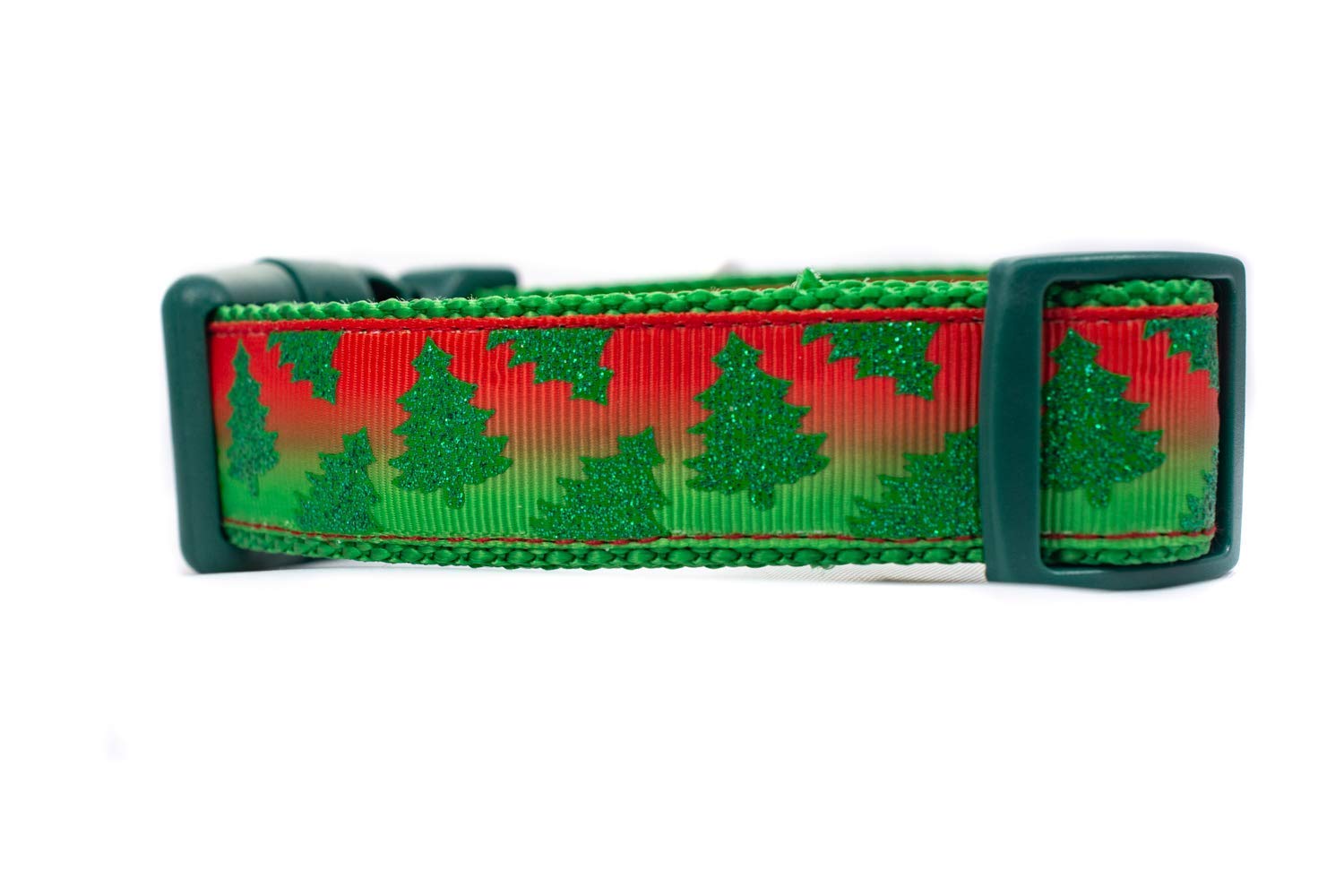 Festive Christmas Tree Pattern Dog Collar - 1