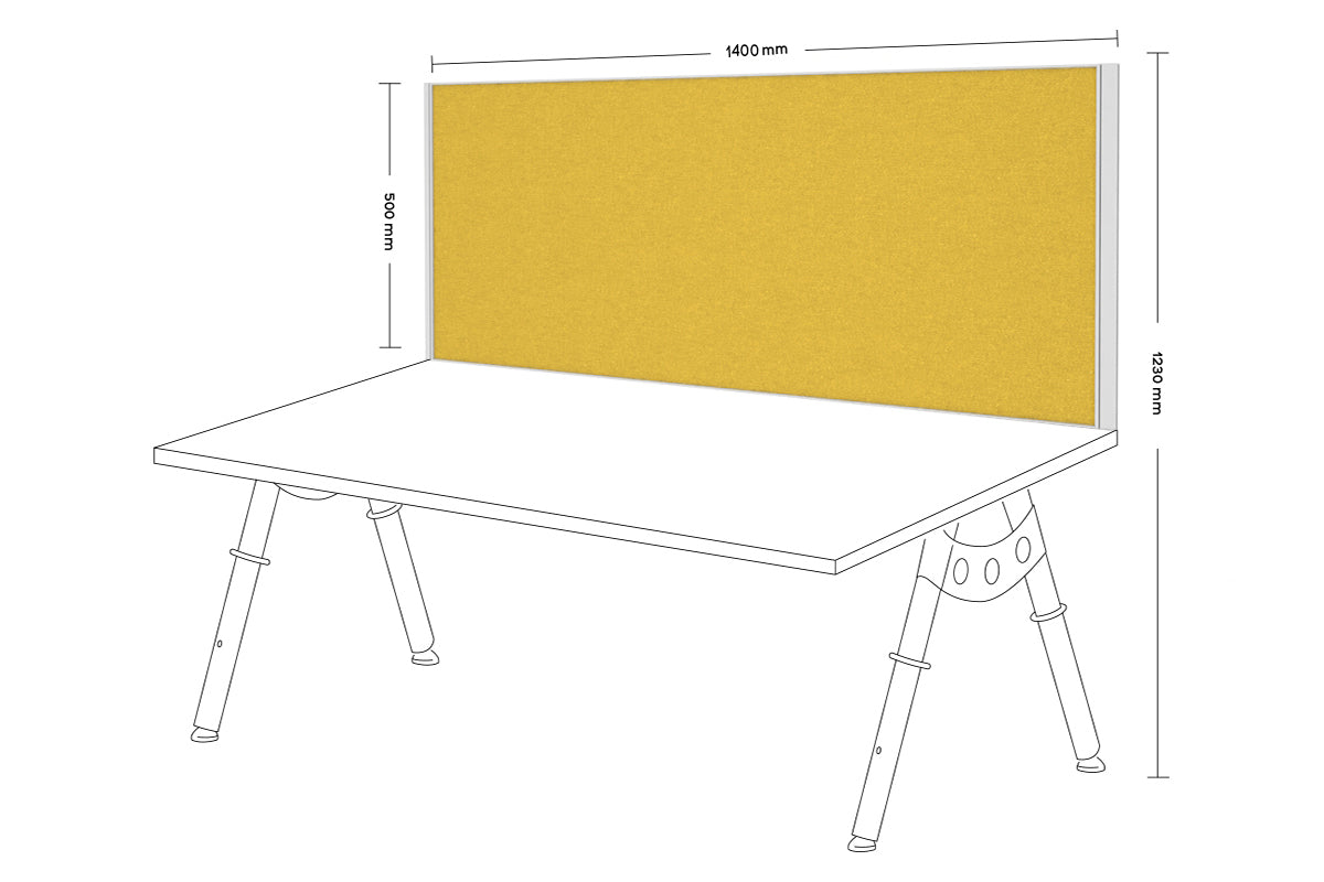 Desk Mounted Privacy Screen - 1400W x 500H - Office & Home Workspace Partition for Computer Monitor Privacy Protection
