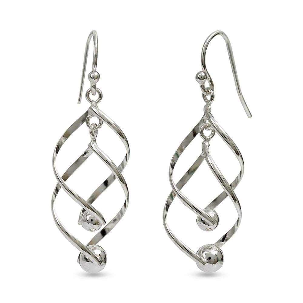 LeCalla 925 Sterling Silver Teardrop Dangle Earrings for Women | Elegant Fish Hook Drop Earrings | Hypoallergenic Everyday Jewelry Gift | Perfect for Office, Date Night & Special Occasions