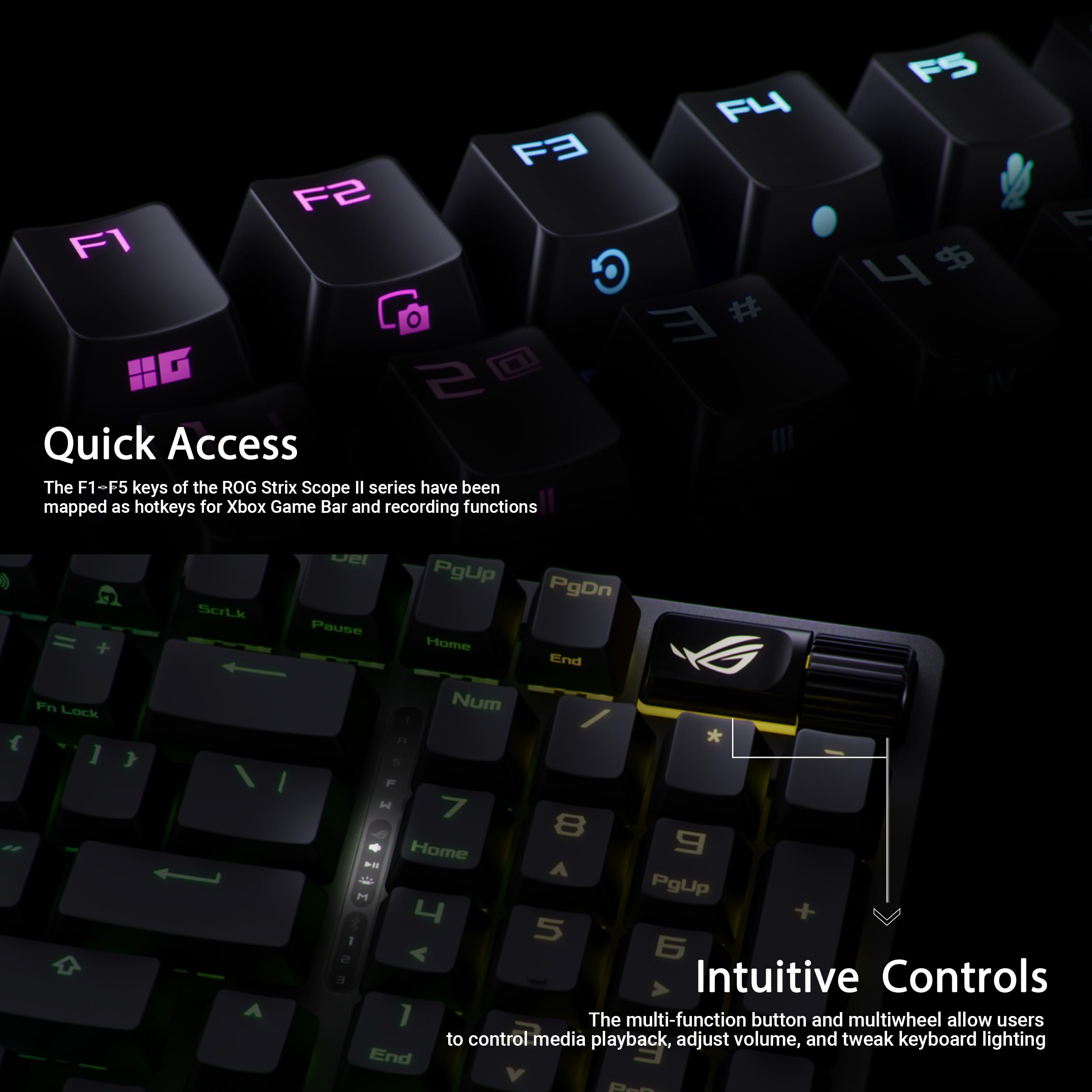 ASUS ROG Strix Scope II 96 Wireless Mechanical Gaming Keyboard - ROG NX Switches, Wrist Rest, 2.4GHz/Bluetooth/Wired, Omni Receiver, Aura Sync RGB (German QWERTZ Layout) - Perfect for PC Gaming, Esports & Office Work