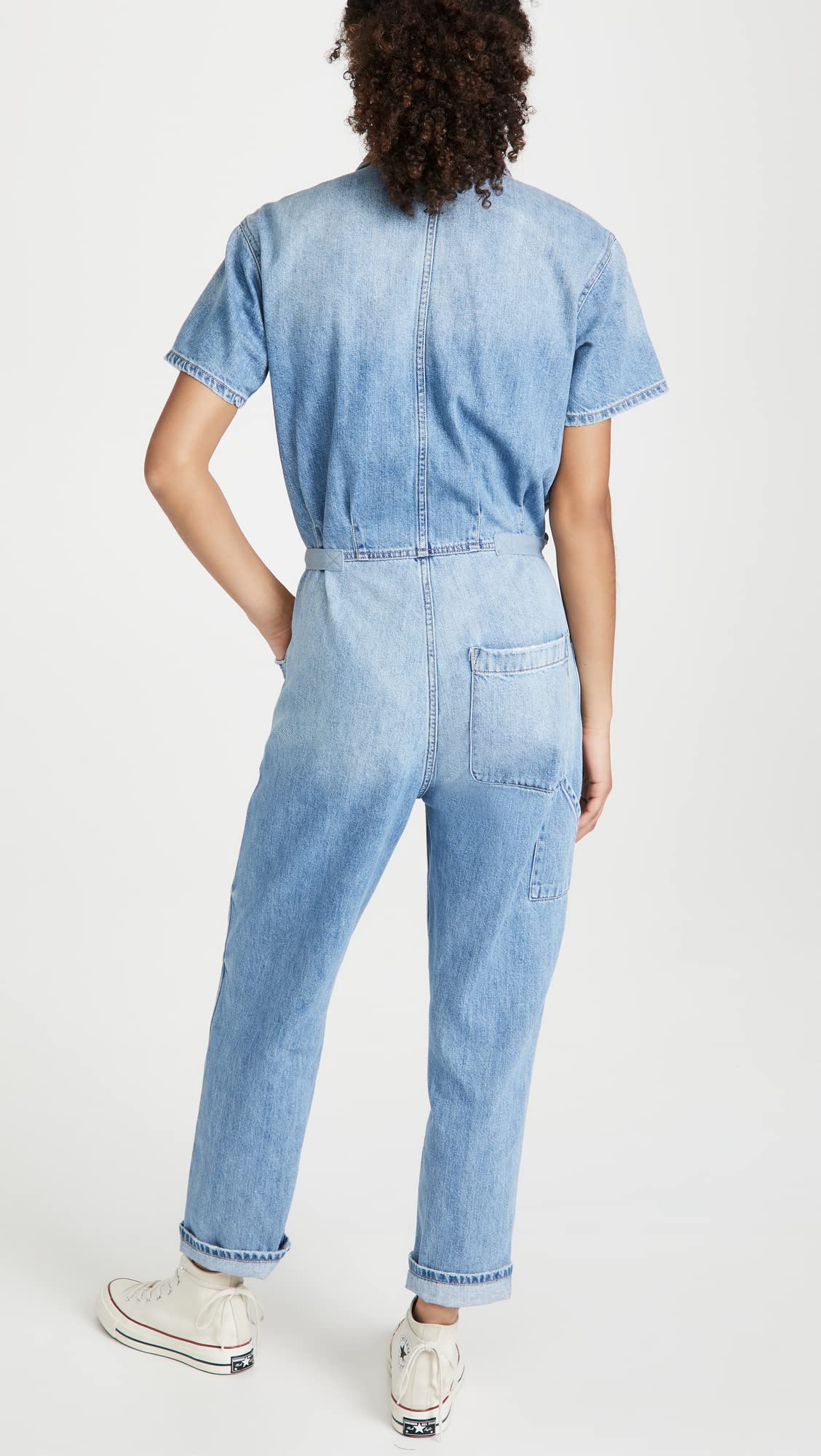Women's Denim Jumpsuit - Pistola Grover Romper with Pockets | Casual Outfit for Streetwear, Summer Fashion & Everyday Wear