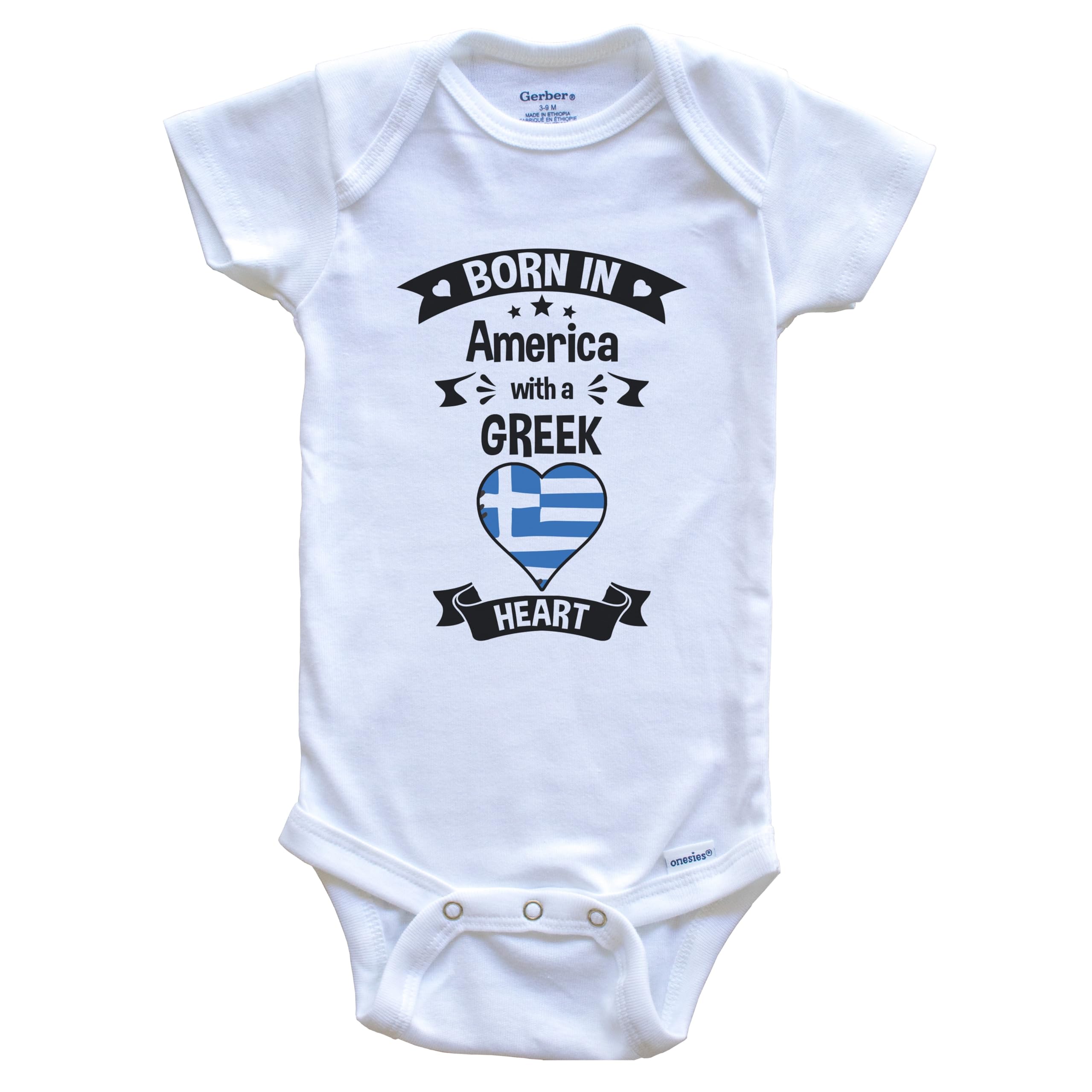 Greek Inspired One Piece Baby Bodysuit - Soft Cotton Infant Romper for Boys & Girls - Perfect for Family Photos, Holidays & Casual Outings