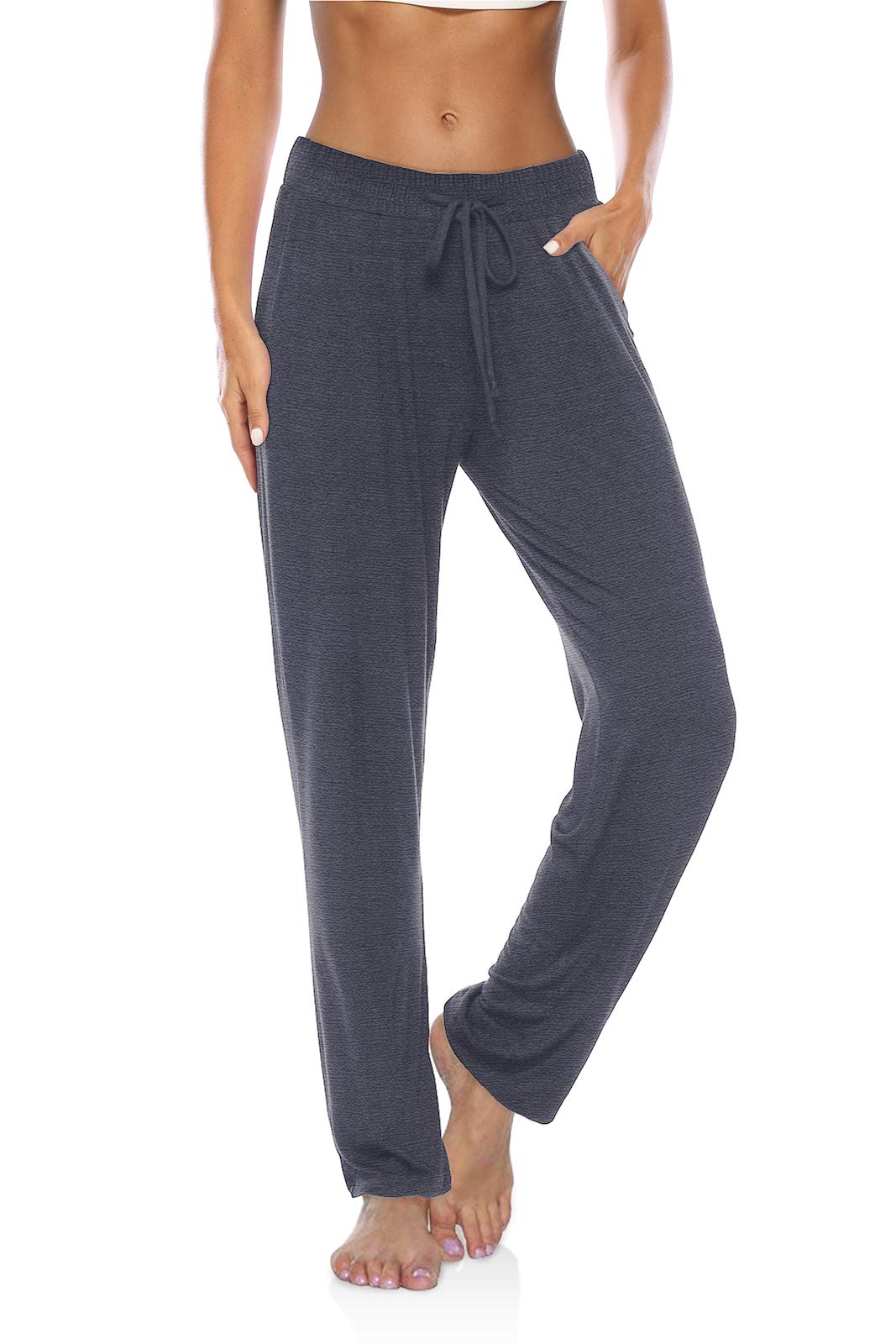 DIBAOLONG Women's High Waisted Yoga Pants - Wide Leg Loose Lounge Sweatpants with Drawstring & Pockets - Comfortable Workout Pants for Yoga, Gym, Running & Casual Wear - Color 11 Medium