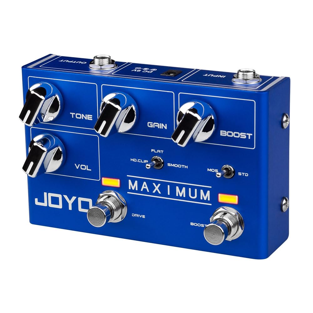 JOYO R-05 Overdrive Pedal - Dual Channel Guitar Effects Pedal with Clean & Wild Overdrive Modes for Electric Guitar | Perfect for Rock, Blues & Stage Performances