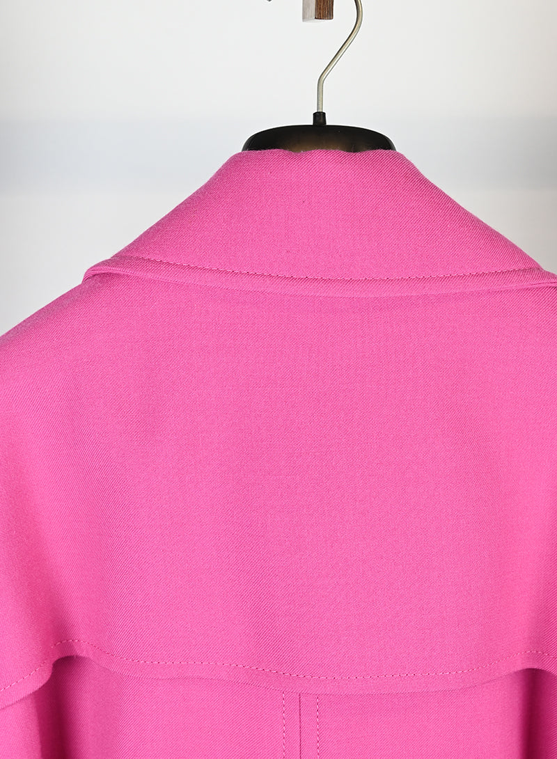 Valentino Women's Pink Wool Coat Size 40 - Elegant Winter Outerwear for Office & Evening Events