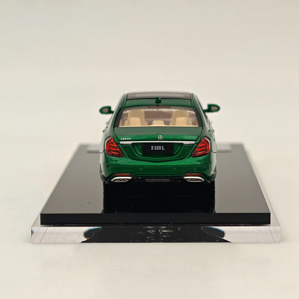 1/64 Mercedes Benz S320L W222 Sedan Sports Green Diecast Metal Car Model - Collectible Toy Car for Adults & Kids - Perfect for Display, Gifts, and Car Enthusiast Collections