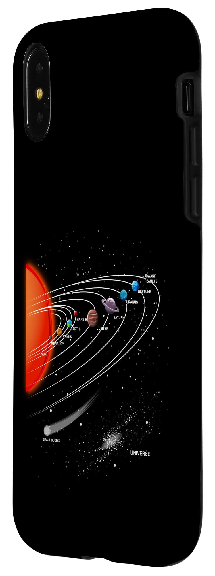 iPhone X/XS Solar System Planets Space Astronomy Phone Case - Durable Protective Cover for Astronomy Lovers & Space Enthusiasts - Perfect for School, Work, and Daily Use