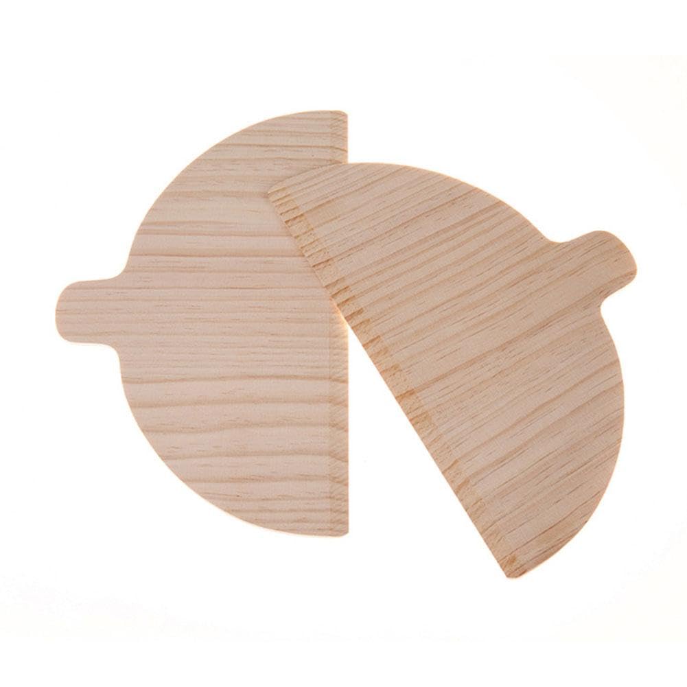 Premium Wooden Pizza Peel Set - 2-Piece Half Round Solid Wood Pizza Board & Paddle for Perfect Cheese & Baking | Oven & Wood-Fired Pizza Making Essential | Ideal for Home Kitchens & Pizzerias