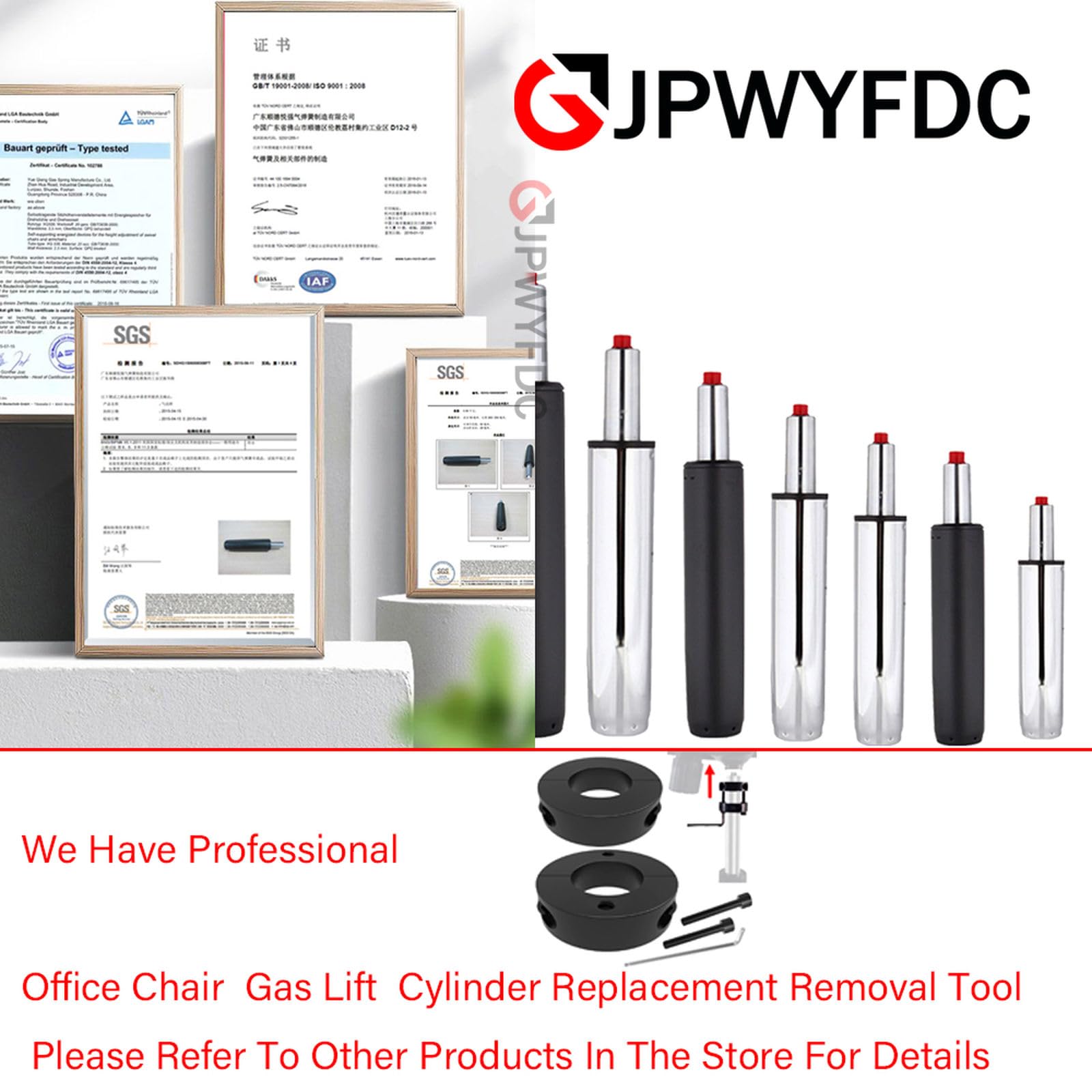 Office Chair Gas Lift Cylinder Replacement - 5.7 Inch Heavy Duty Piston for Executive Chairs | Perfect for Home Office, Gaming & Ergonomic Workspace Setup