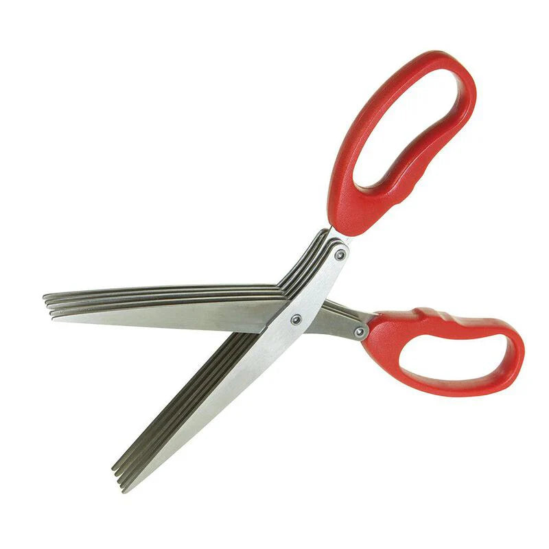 Premium Cuisinox Herb Scissors - 5-Blade Stainless Steel Kitchen Shears for Fresh Herbs, Parsley, Basil & More - Perfect for Cooking, Garnishing & Meal Prep