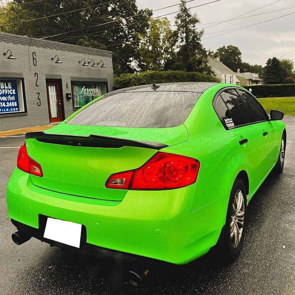 2009-2015 Infiniti G35 G37 4-Door Sedan PSM Style Rear Trunk Spoiler Wing Lip - Glossy Black - Enhance Your Car's Sporty Look for Street Racing & Car Shows