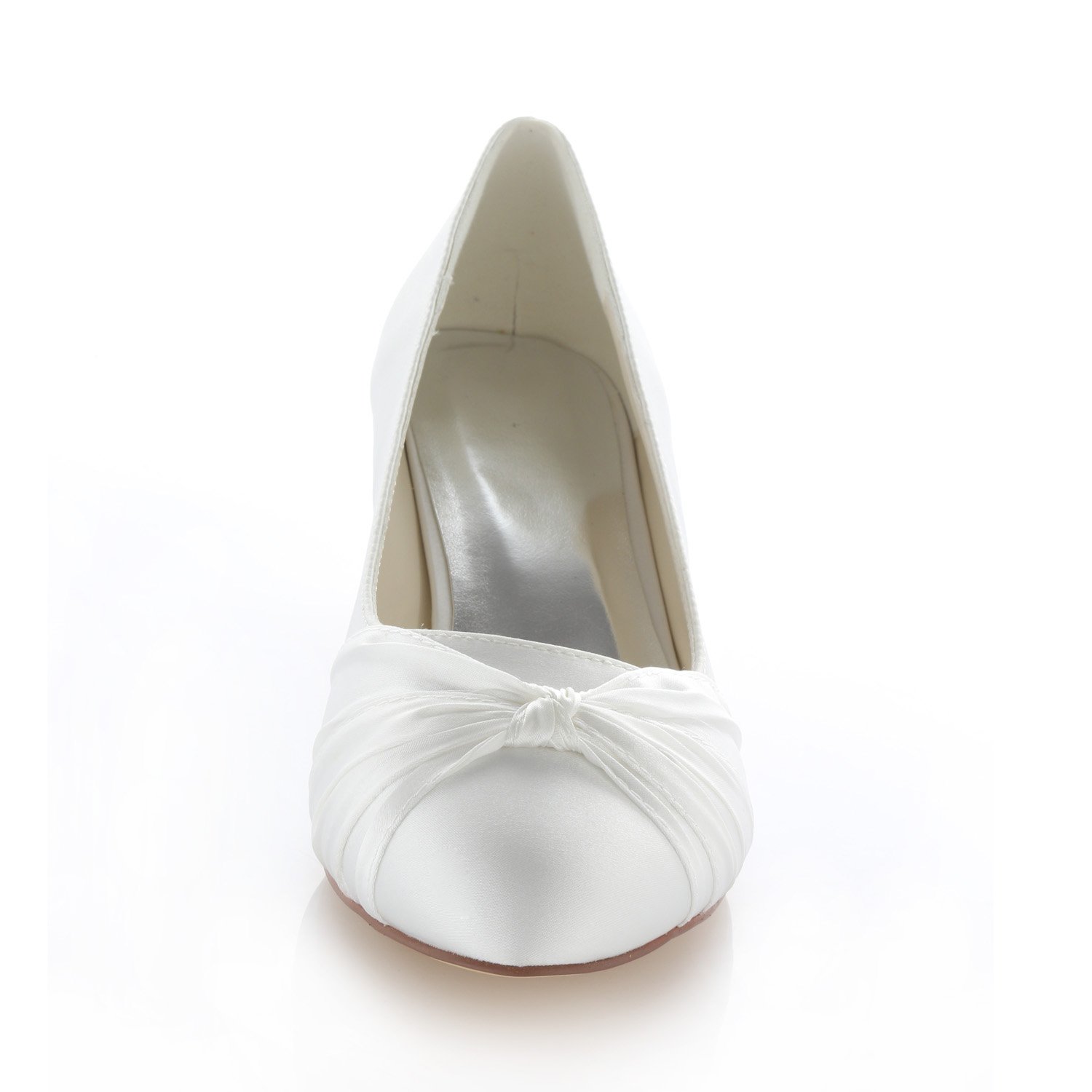 Emily Bridal Lace Mother Shoes - Comfortable Round Toe Wedding Shoes for Bride & Mother of the Bride | Perfect for Weddings, Receptions & Formal Occasions
