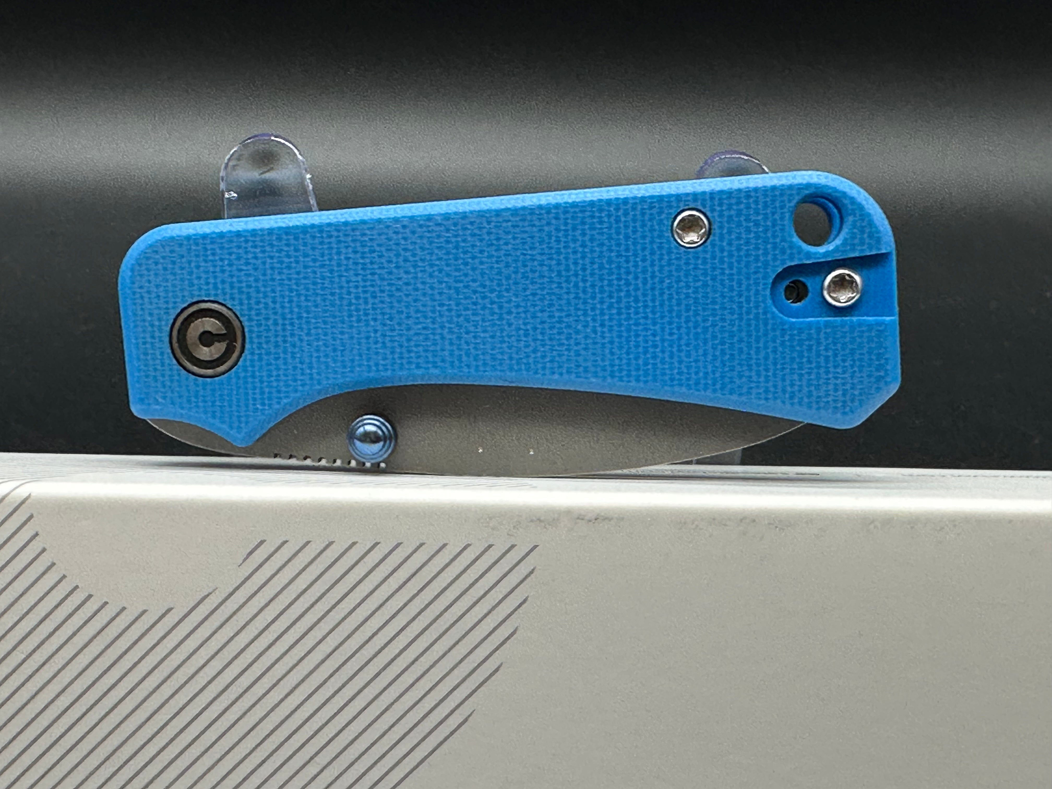 CIVIVI Baby Banter Folding Pocket Knife - Blue G10 Handle, Nitro-V Plain Blade - EDC, Camping, Hiking & Everyday Carry Knife