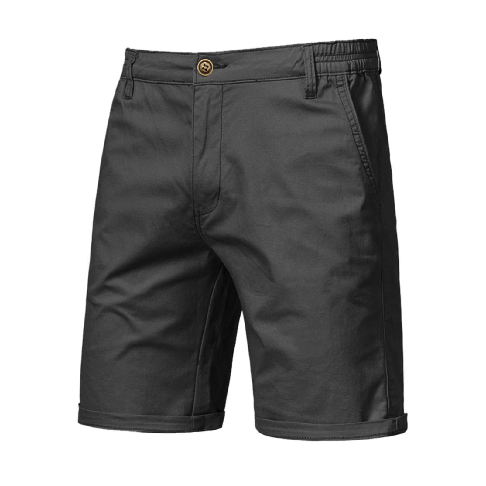 **Men's Lightweight Travel Pants with Elastic Waist - Black Summer Comfort Pants for Seniors & Casual Wear - ASU-11 | Perfect for Outdoor Activities, Airplane Travel & Daily Errands**
