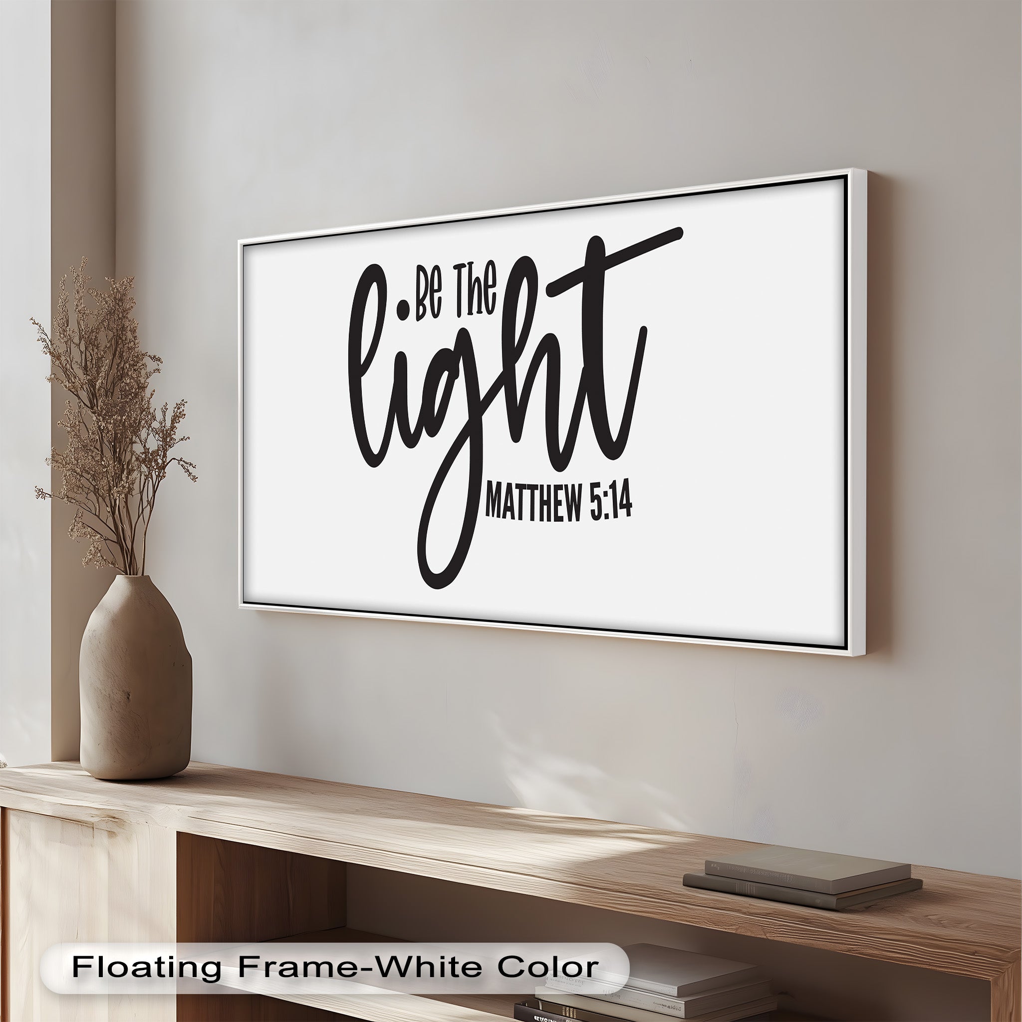 Be The Light - Matthew 5:14 Bible Verse Oil Painting - Christian Home Decor & Gift for Religious Inspiration