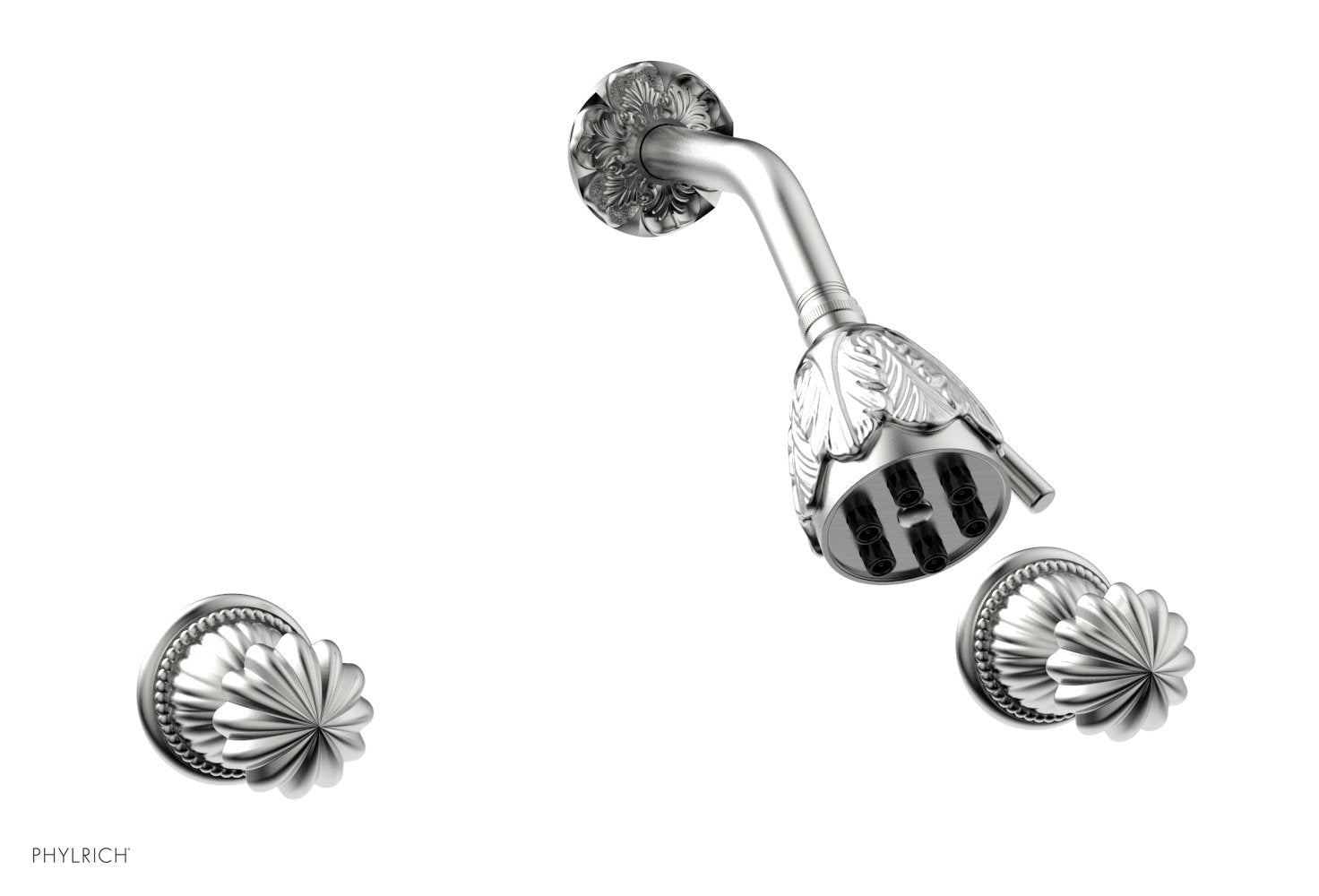 GEORGIAN & BARCELONA Two Handle Shower Set K3361 - Chrome Bathroom Faucet with Cross Handles for Modern & Traditional Home Decor - Perfect for Master Bath, Guest Bath, and Spa-Like Showers