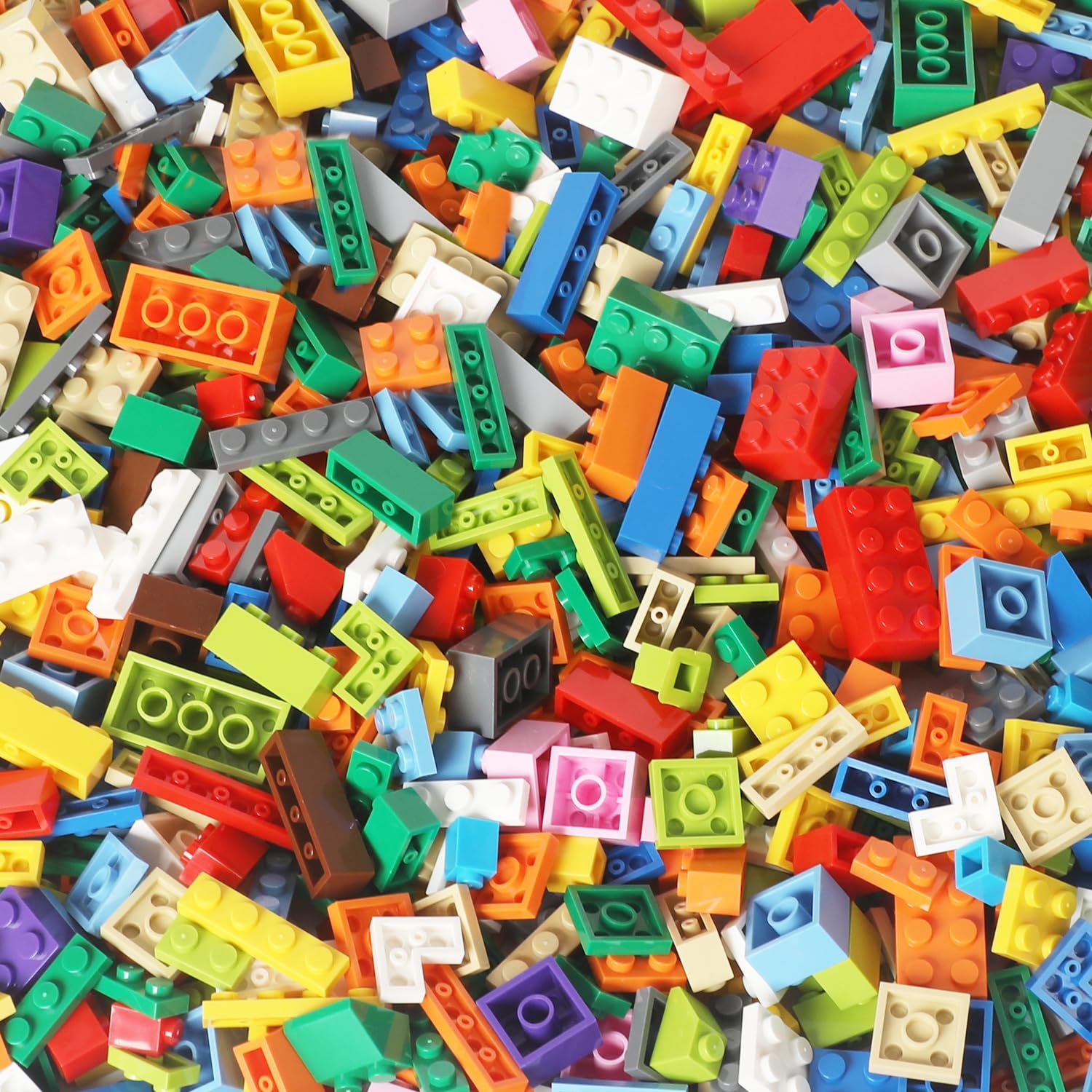 300-Piece Bulk Building Bricks Set - Classic Lego-Compatible Blocks in Random Colors & Shapes for Kids' Creative Play, STEM Learning & DIY Projects