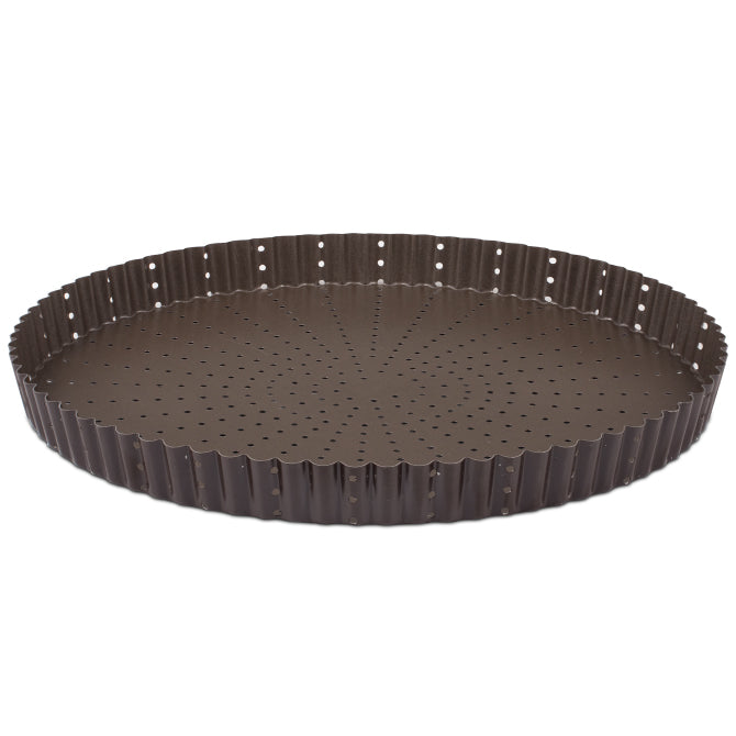 Non-Stick Perforated Fluted Tart Mold - Perfect for Baking French Pastries, Pies & Quiches at Home